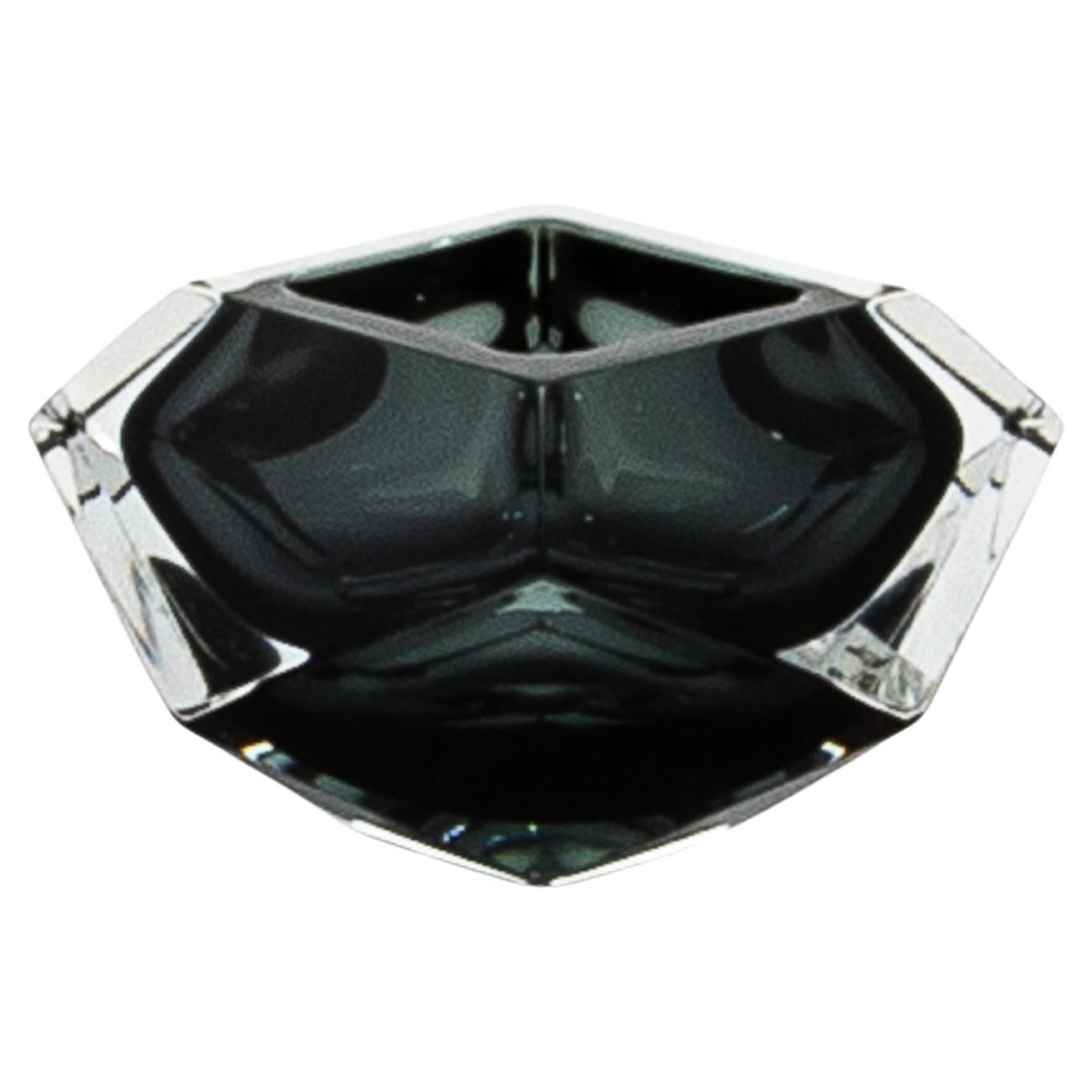 Hand-Blown Murano Ashtray in Grey
