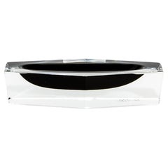 Hand-Blown Murano Ashtray in Onyx Black
