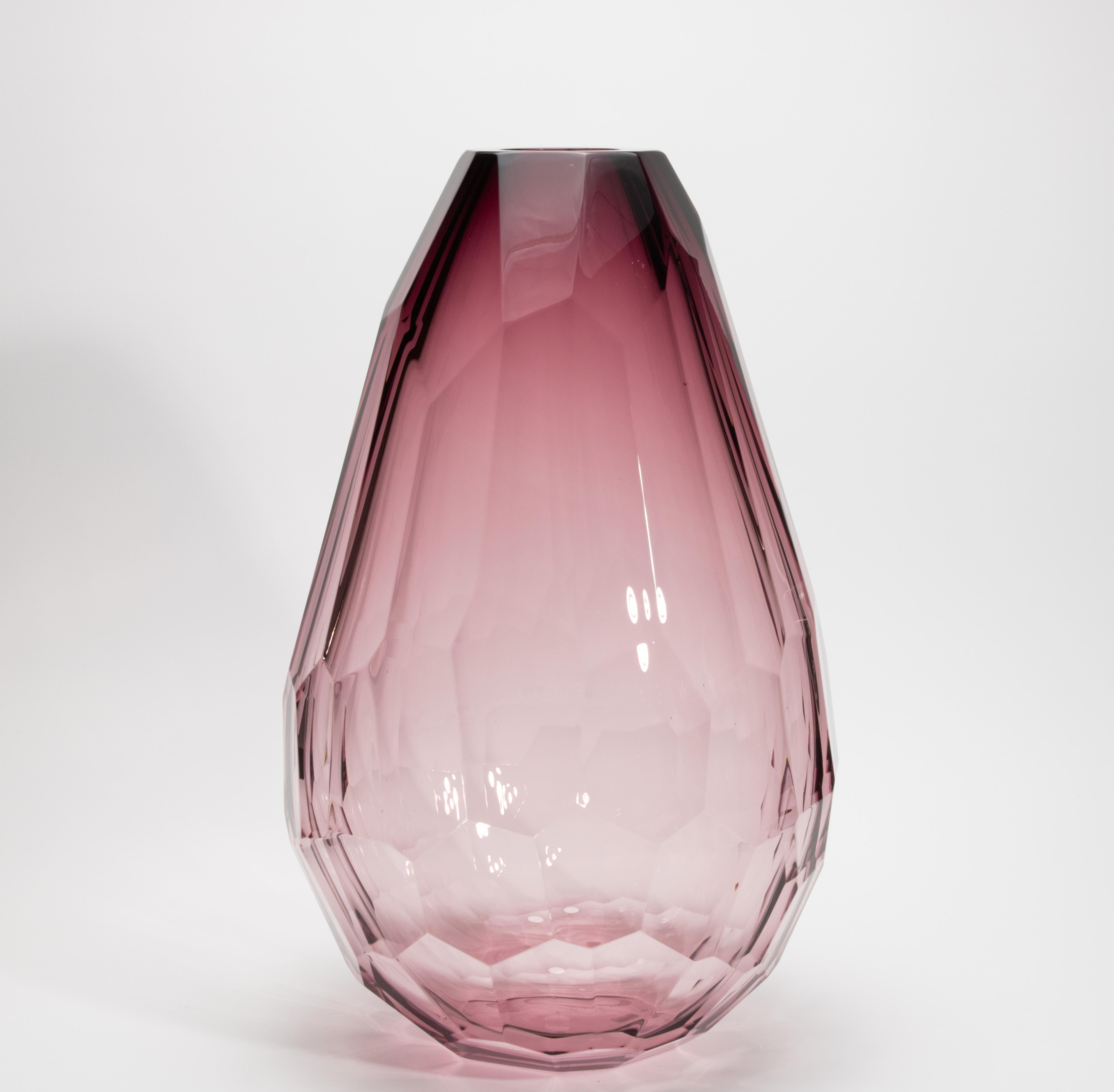 Vaso a botte di Murano soffiato a mano in ametista extra alto in vendita 1