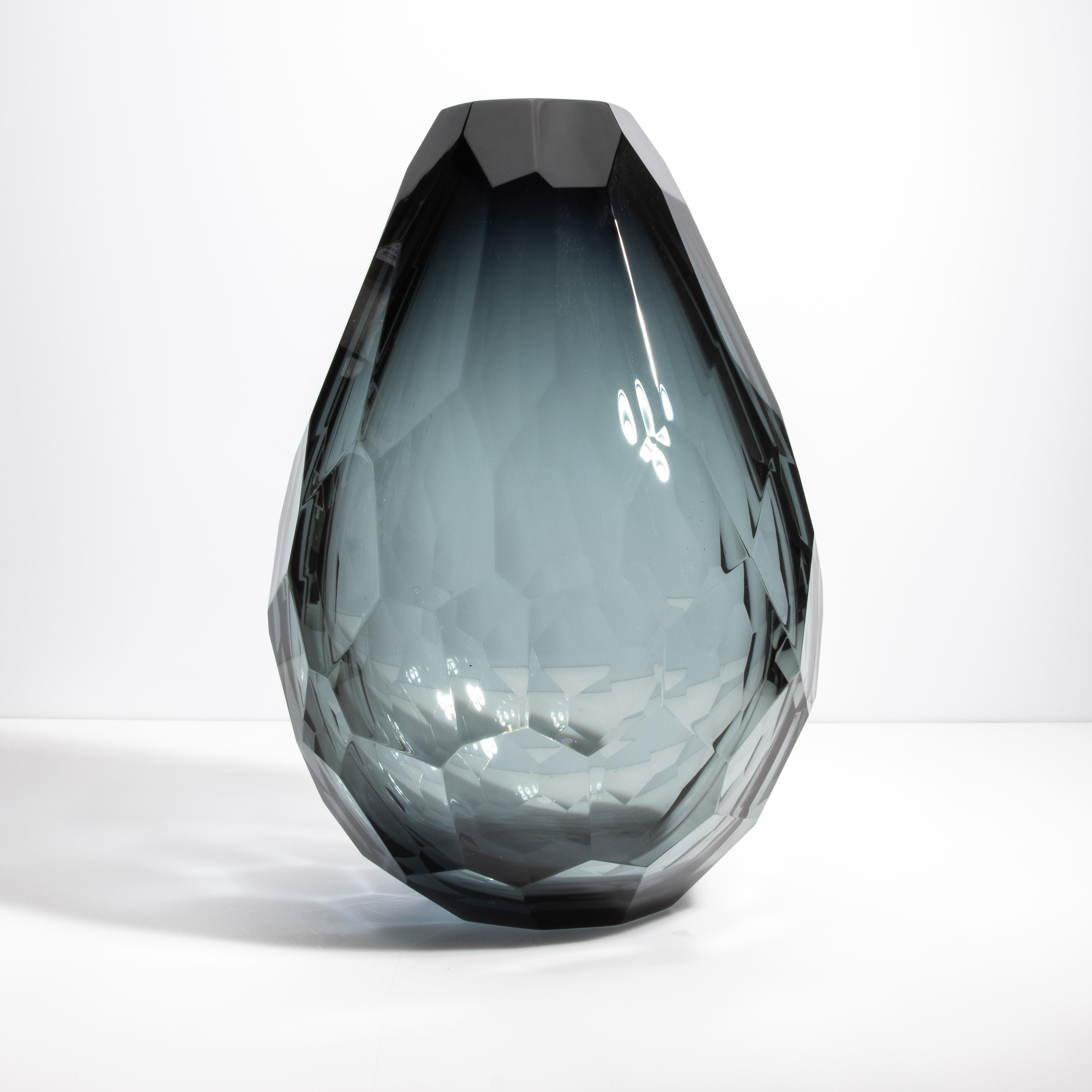 Vaso a botte di Murano soffiato a mano in grigio fumo XXL In condizioni Nuovo in vendita a West Hollywood, CA