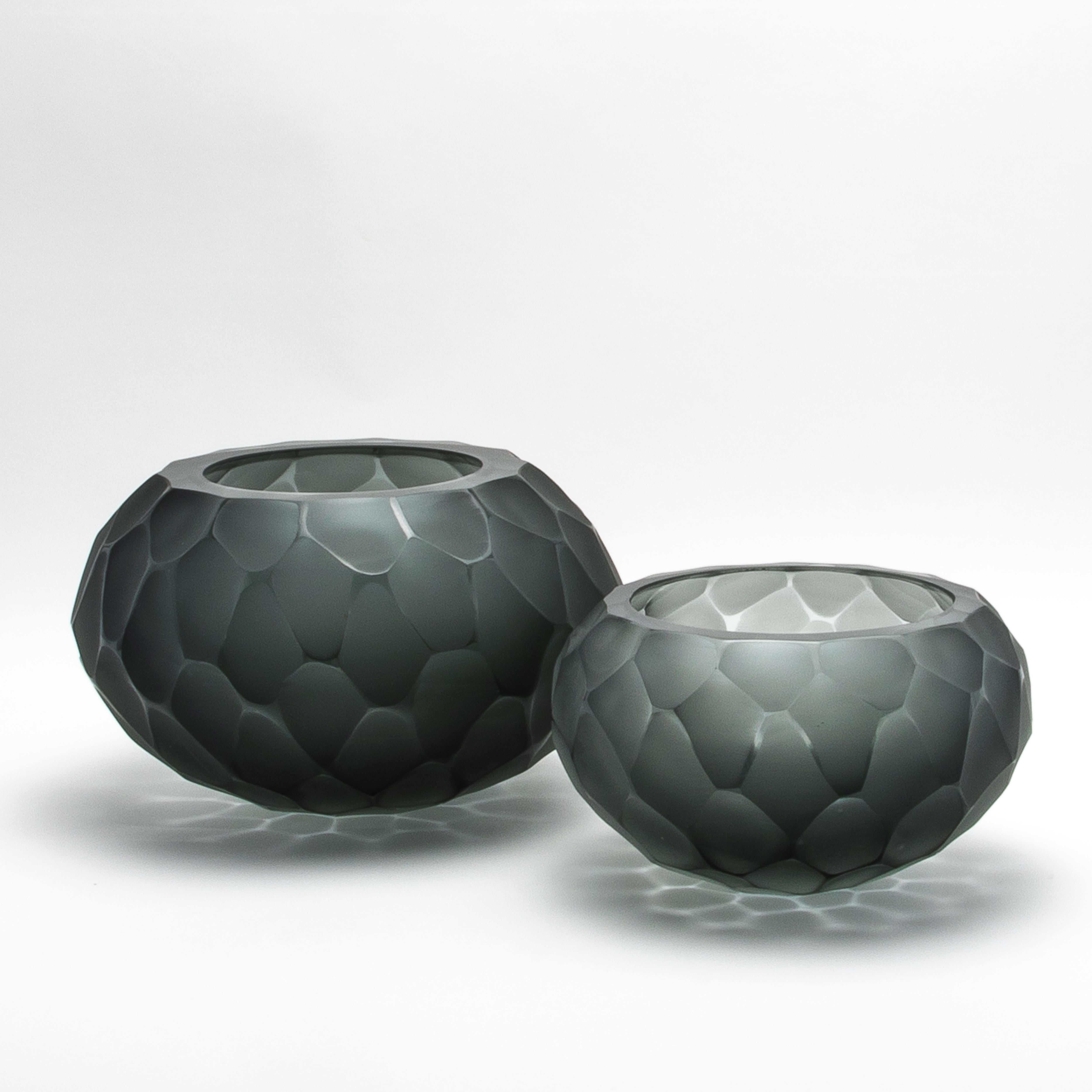 Cuenco Battuto de Murano Soplado a Mano Gris Grande Siglo XXI y contemporáneo en venta