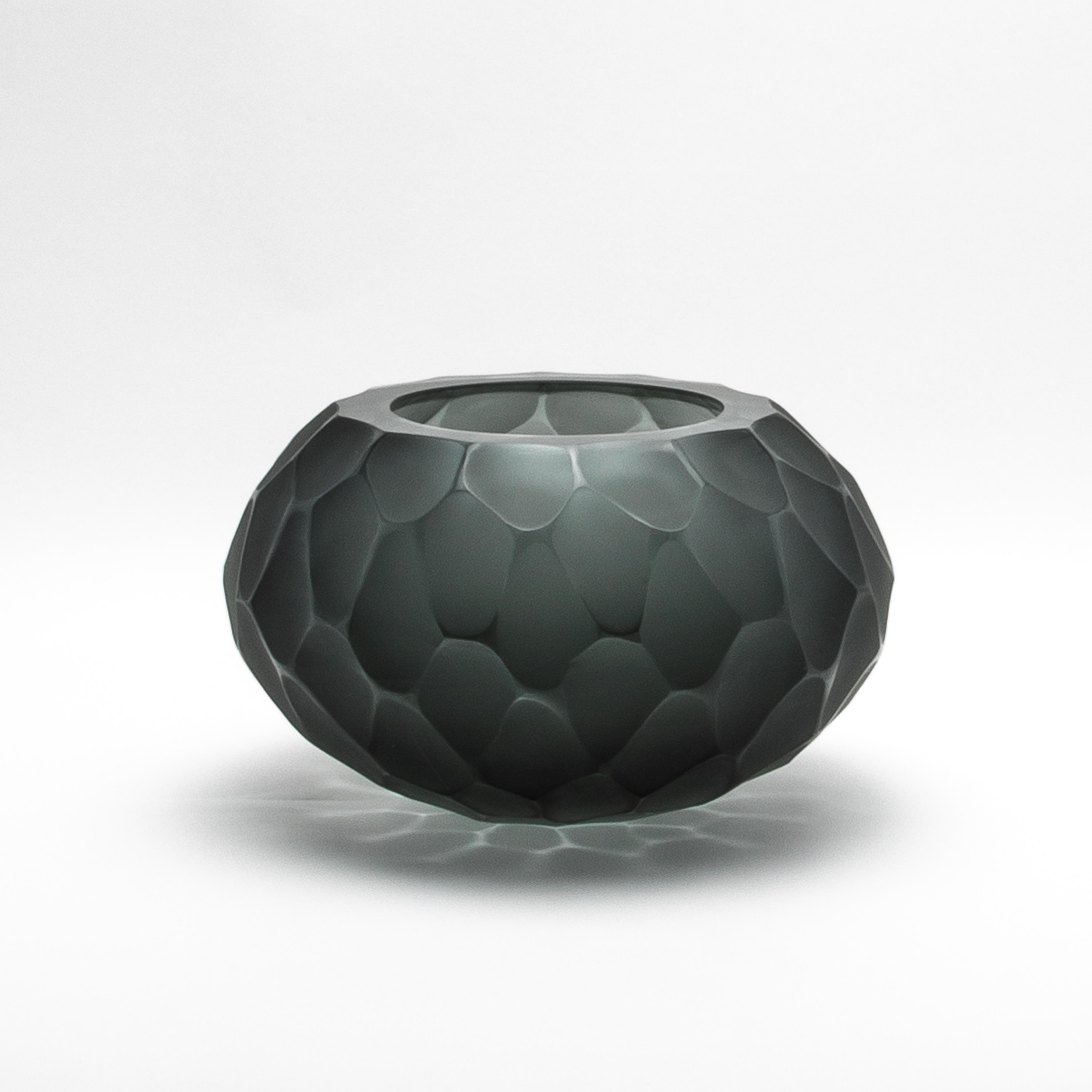 Cuenco Battuto de Murano Soplado a Mano Gris Grande Cristal de Murano en venta