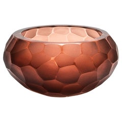 Hand-Blown Murano Battuto Bowl in Light Amaretto Small