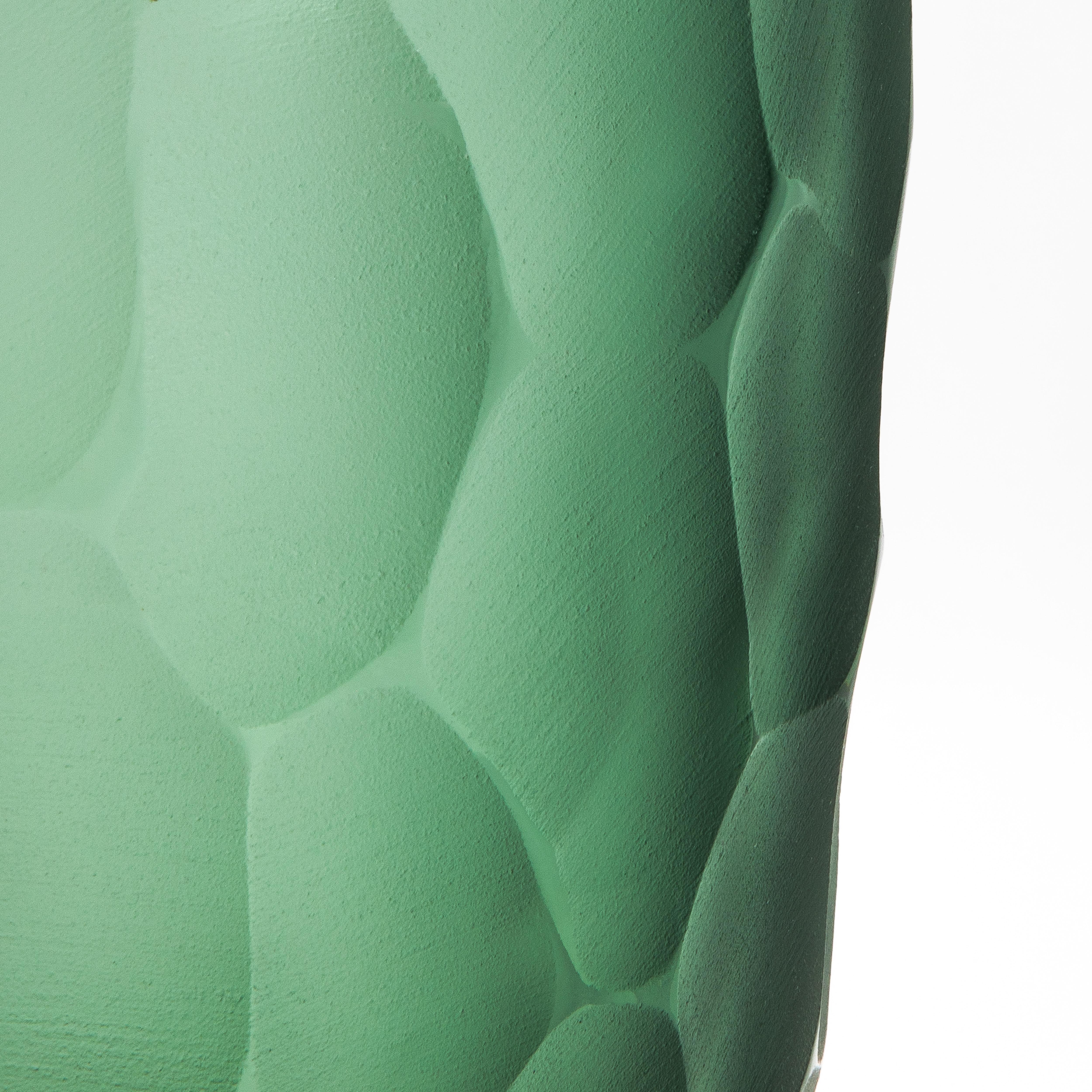 Handgeblasene Murano Battuto Vase in Smaragdgrün Klein (Moderne) im Angebot