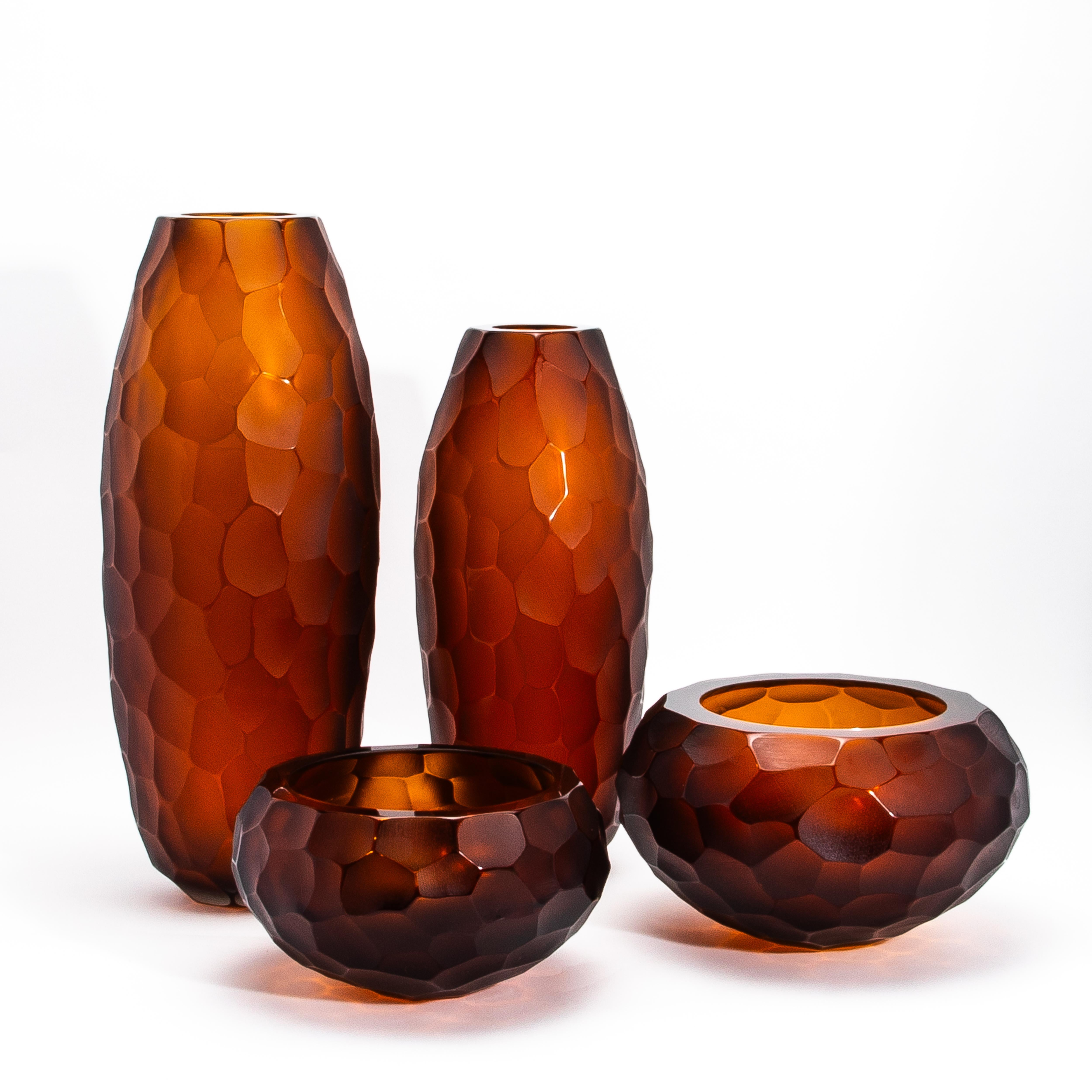 Vaso Battuto di Murano soffiato a mano in Tabacco Grande In condizioni Nuovo in vendita a West Hollywood, CA