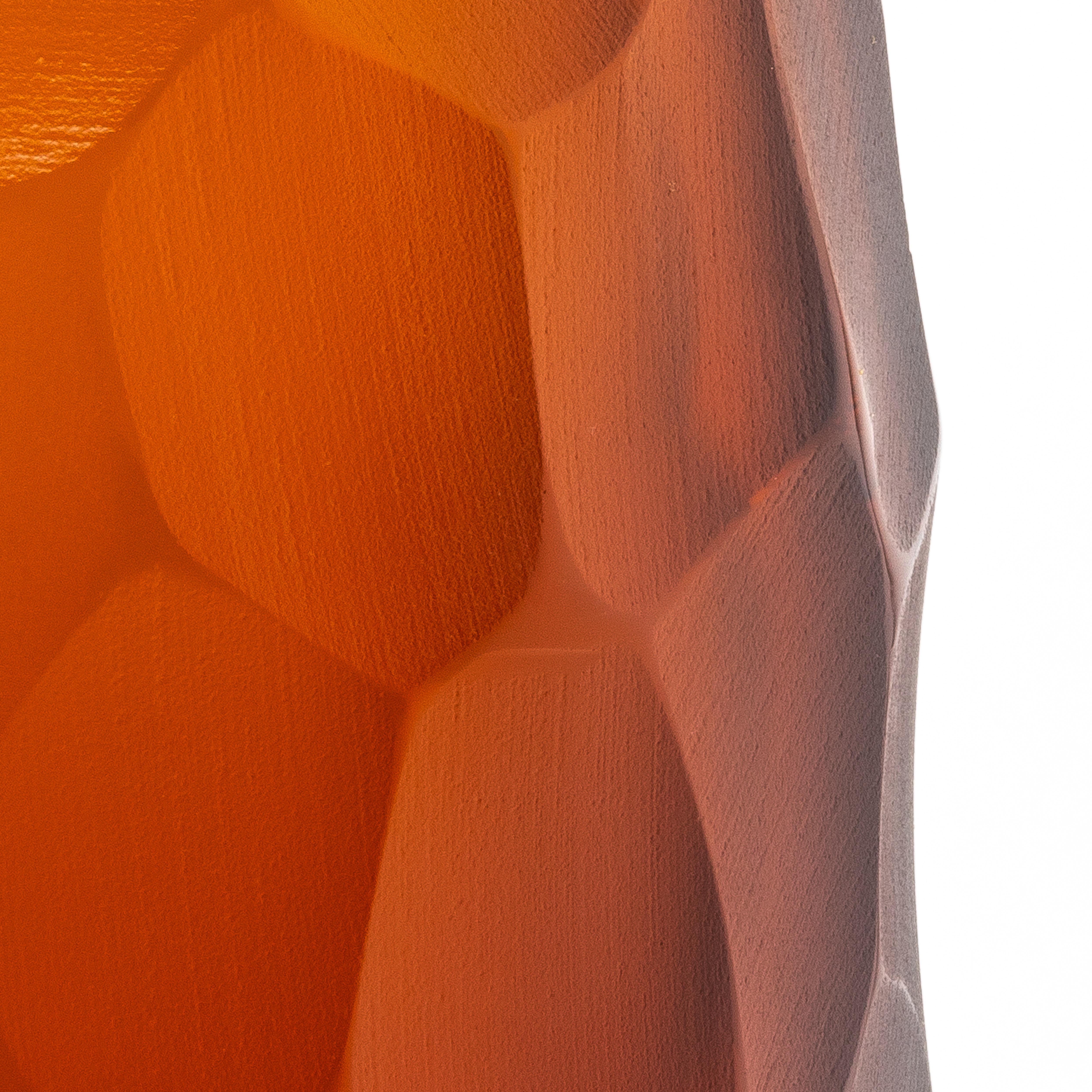 Handgeblasene Murano Battuto Vase in Tobacco Klein (Handgefertigt) im Angebot