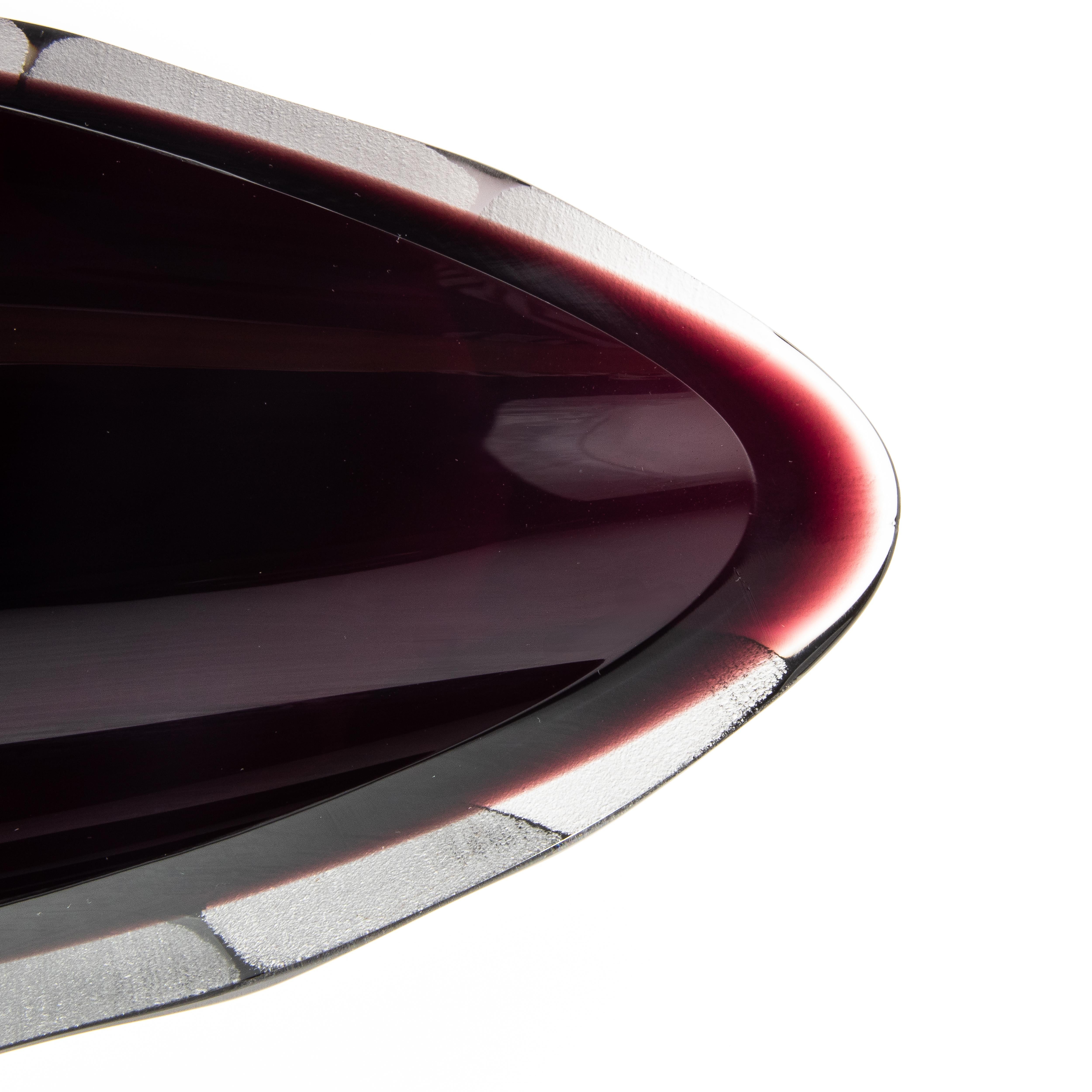 Barchette Tazón de Murano Soplado a Mano en Negro Profundo en venta 2