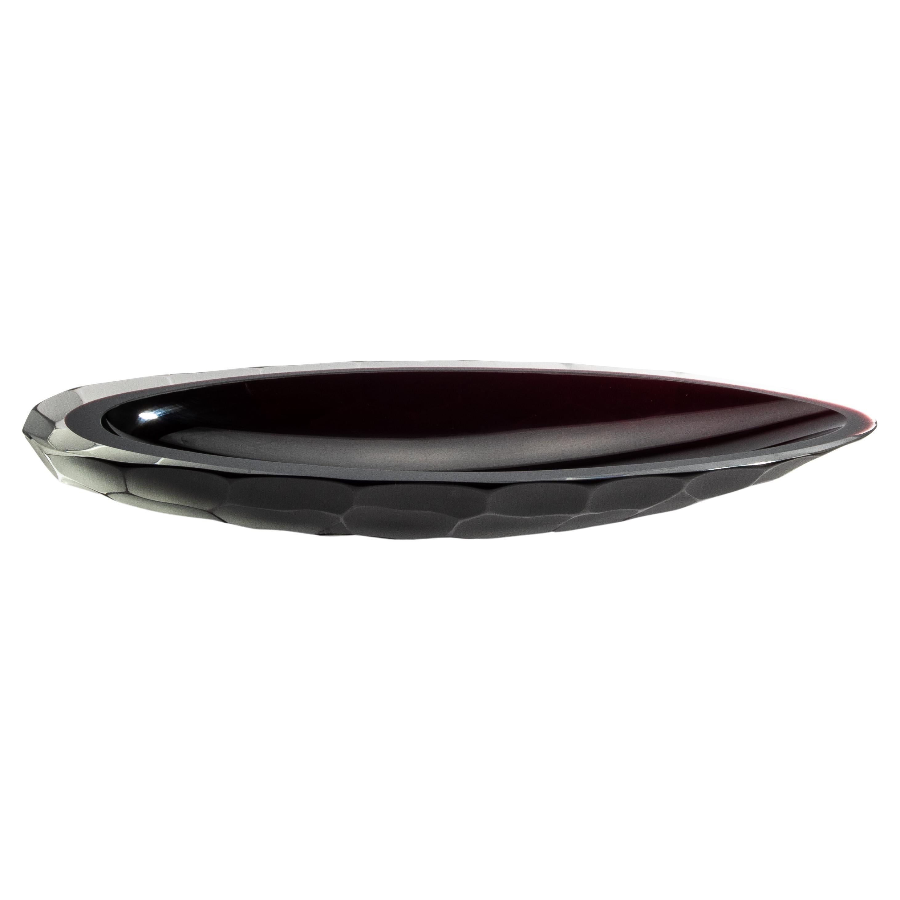 Barchette Tazón de Murano Soplado a Mano en Negro Profundo en venta