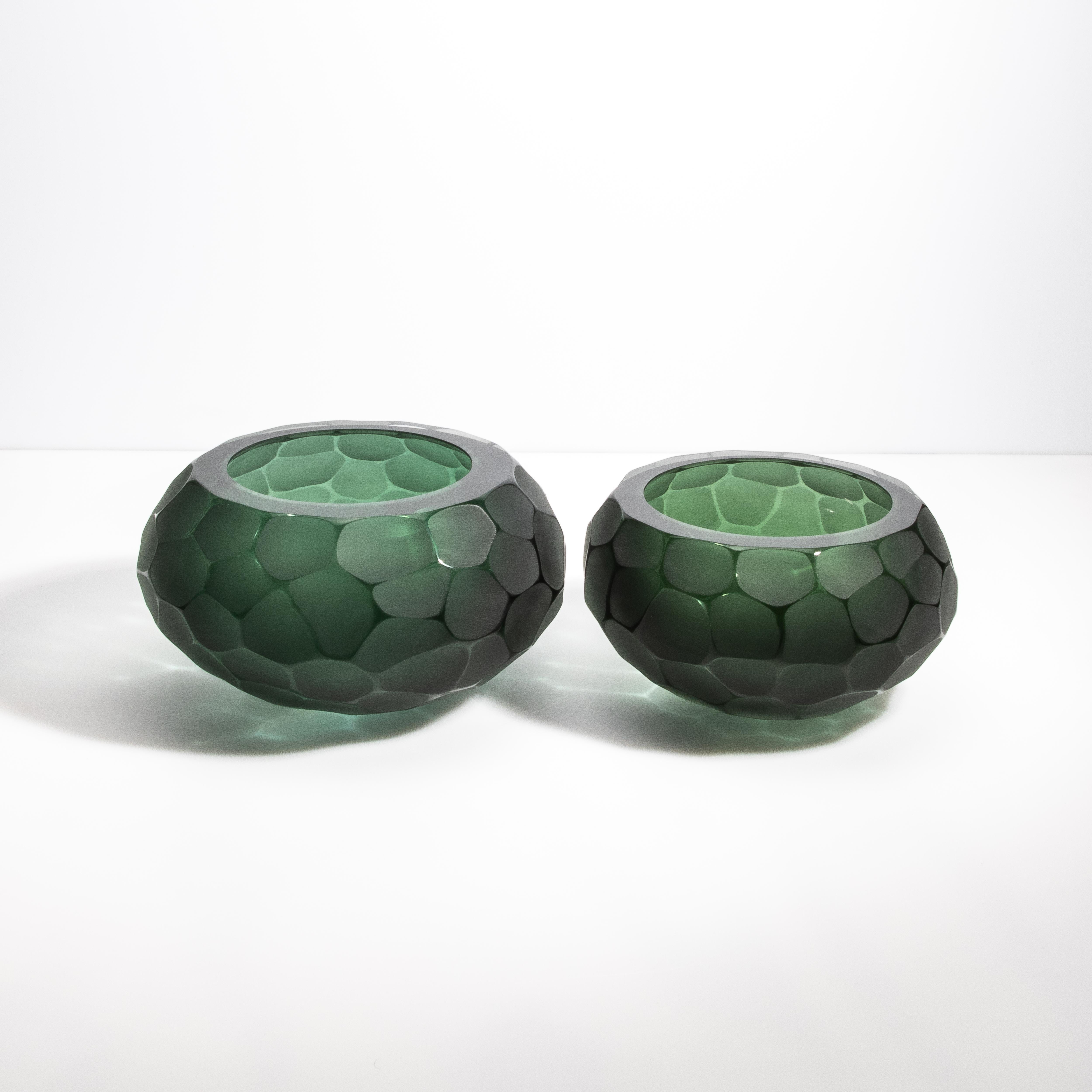 Ciotola di Murano soffiata a mano Battuto in Greene & Greene Piccolo in vendita 2