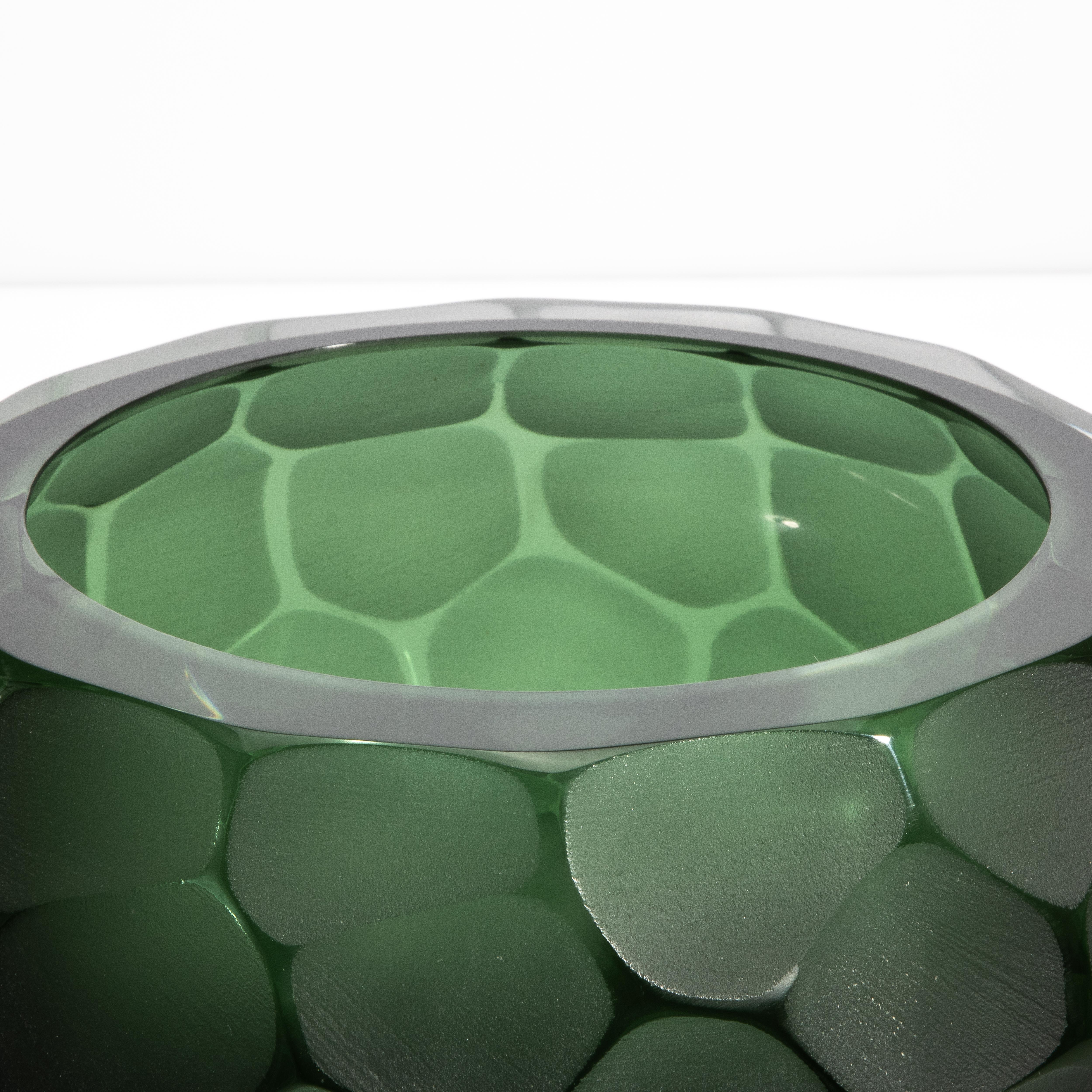 Italiano Ciotola di Murano soffiata a mano Battuto in Greene & Greene Piccolo in vendita