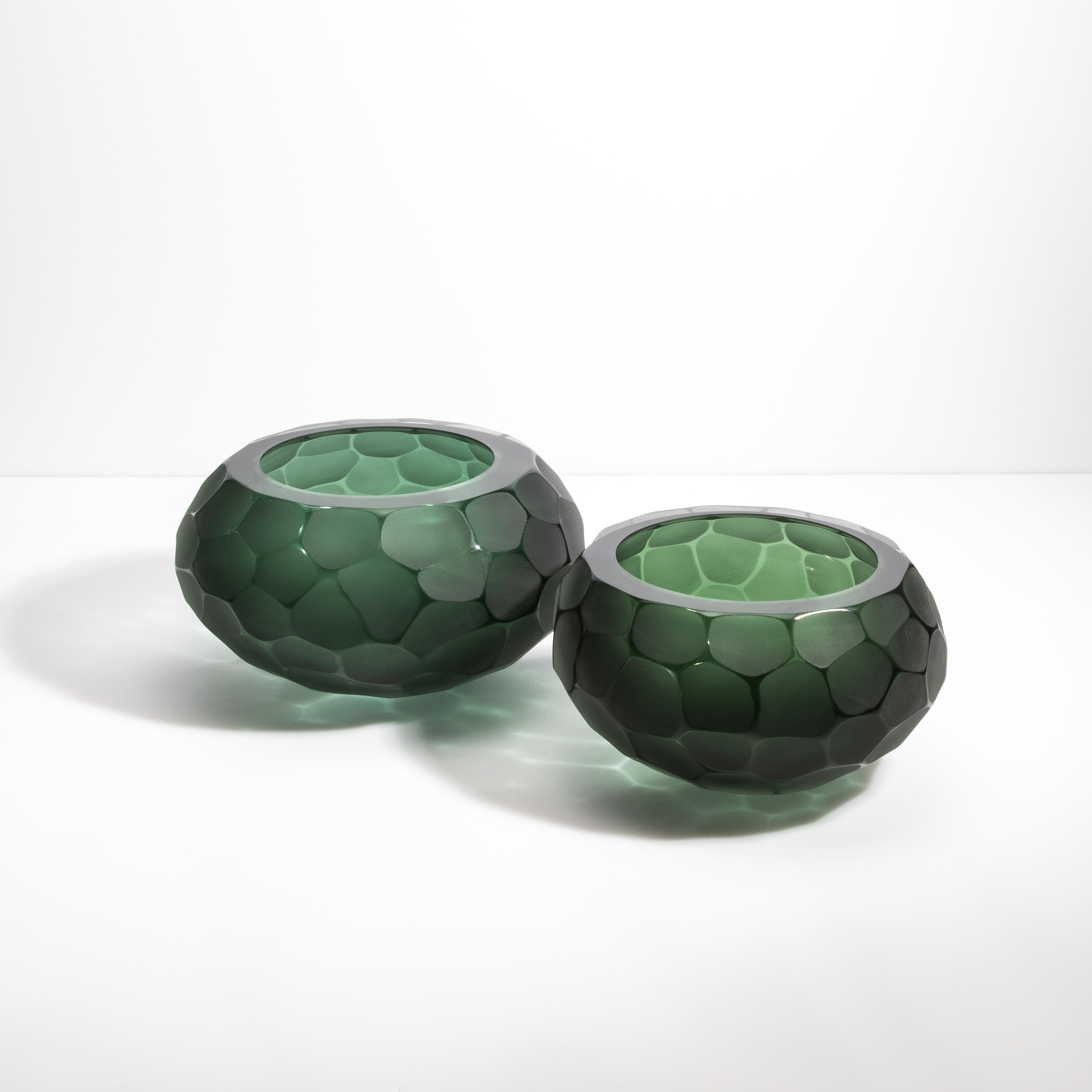 Ciotola di Murano soffiata a mano Battuto in Greene & Greene Piccolo in vendita 1