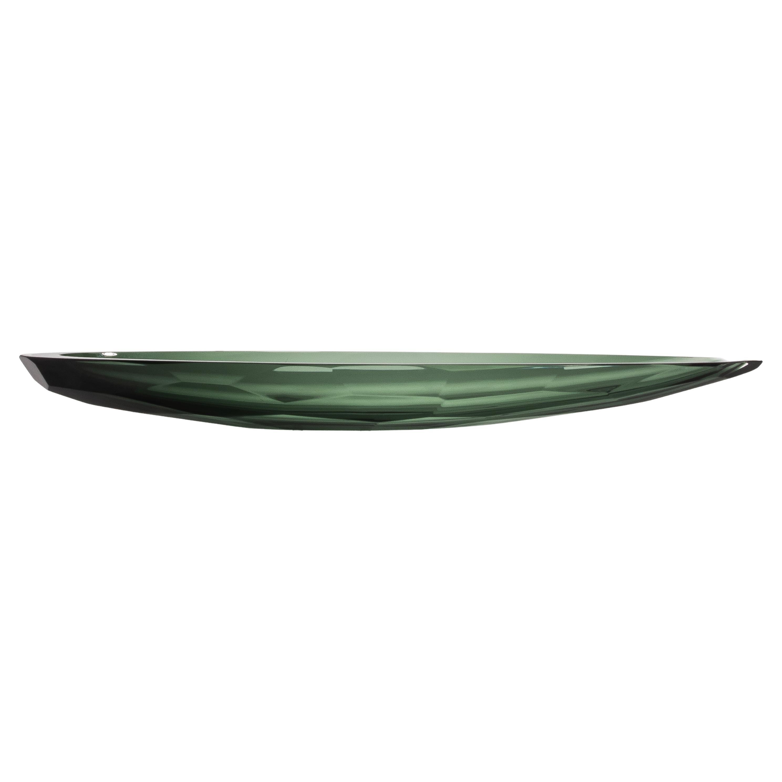 Hand-Blown Murano Bowl in Eucalyptus Green