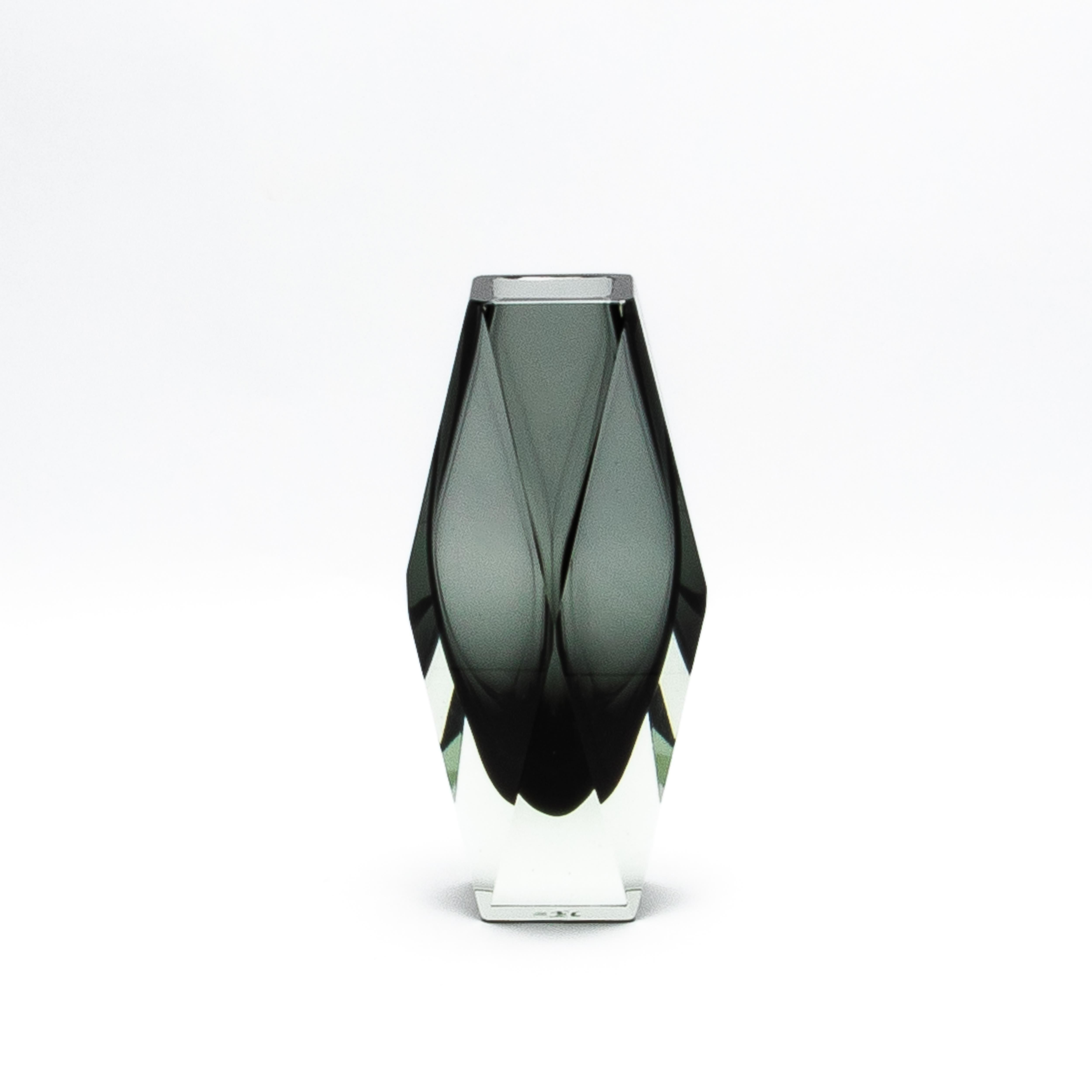 Vaso Briolette di Murano soffiato a mano in grigio in vendita 3
