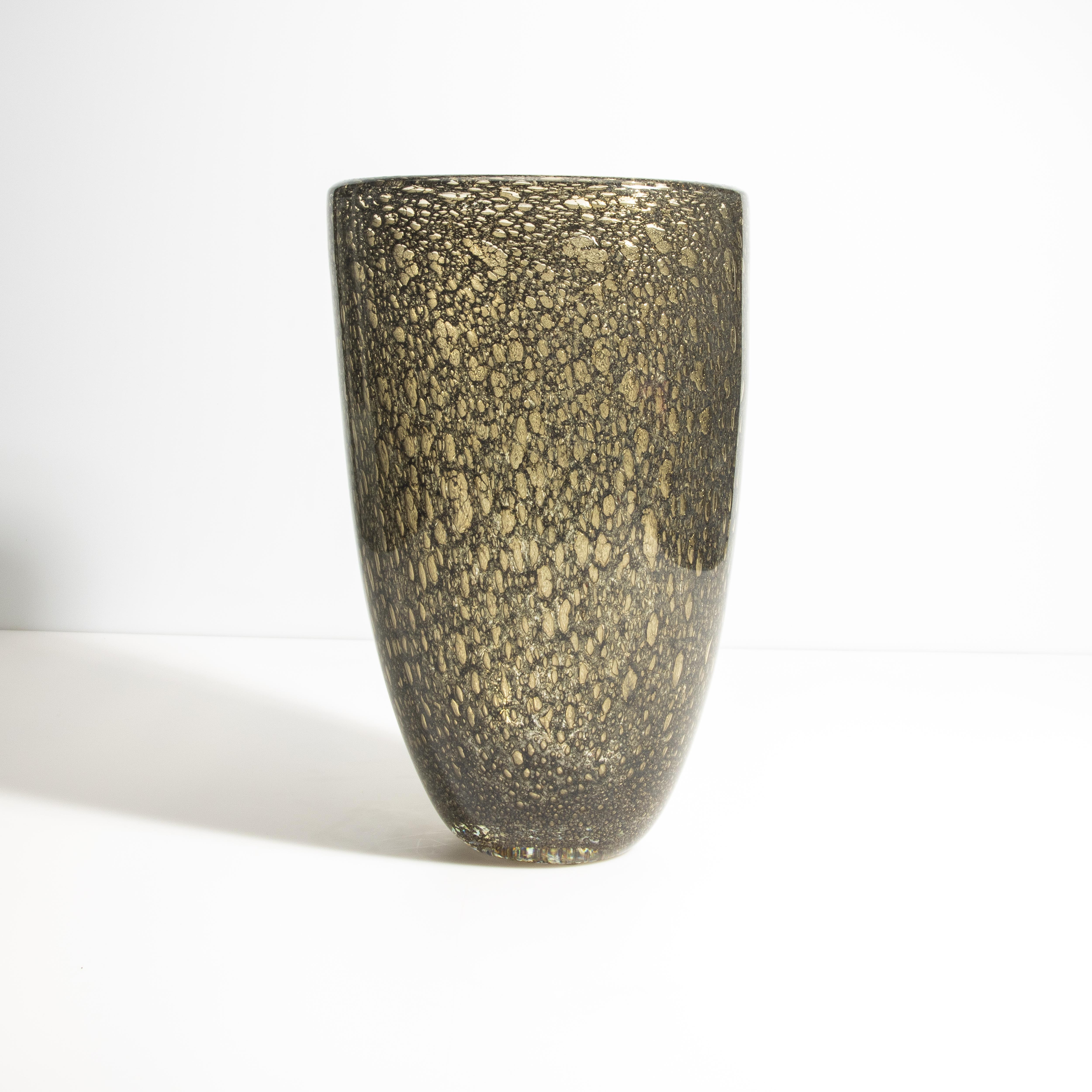 Vase Bullicante de Murano soufflé à la main en or Excellent état - En vente à West Hollywood, CA