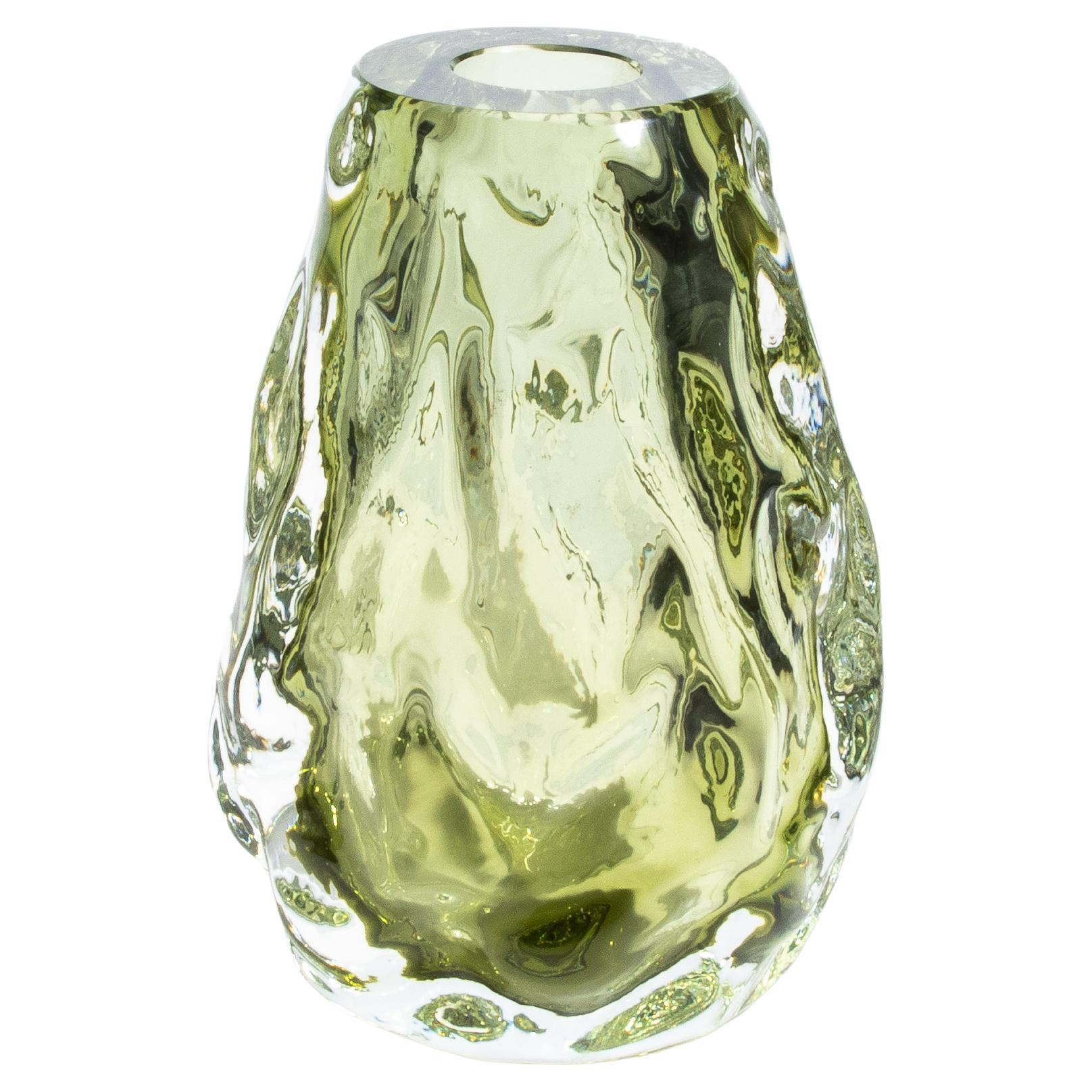 Vaso di Murano Burri soffiato a mano in Greene & Greene