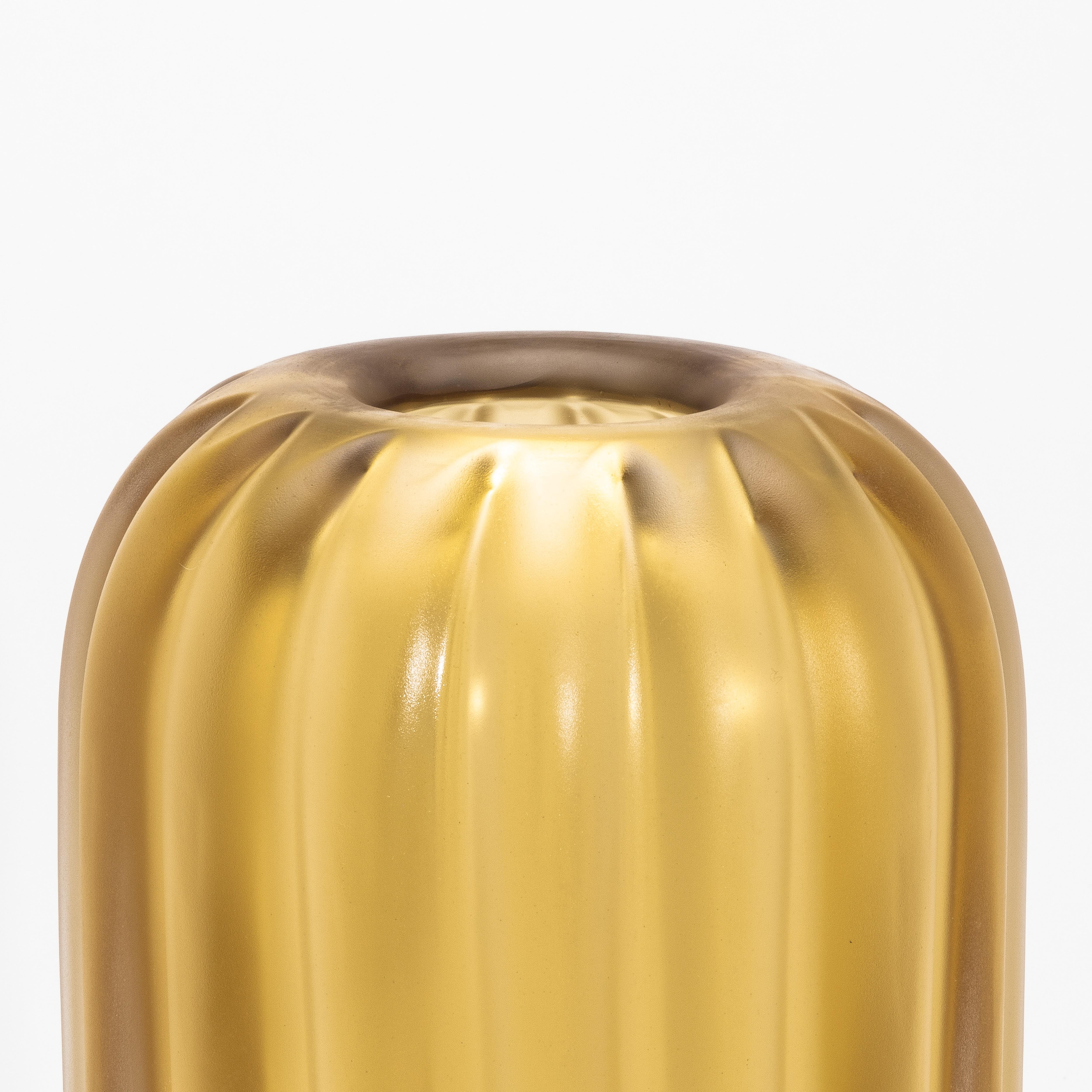 Vaso di Murano soffiato a mano con cactus in ambra grande In condizioni Nuovo in vendita a West Hollywood, CA