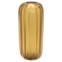 Hand-Blown Murano Cactus Vase in Amber Large
