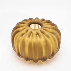 Hand-Blown Murano Cactus Vase in Amber Small