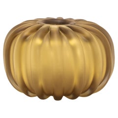 Hand-Blown Murano Cactus Vase in Amber Small