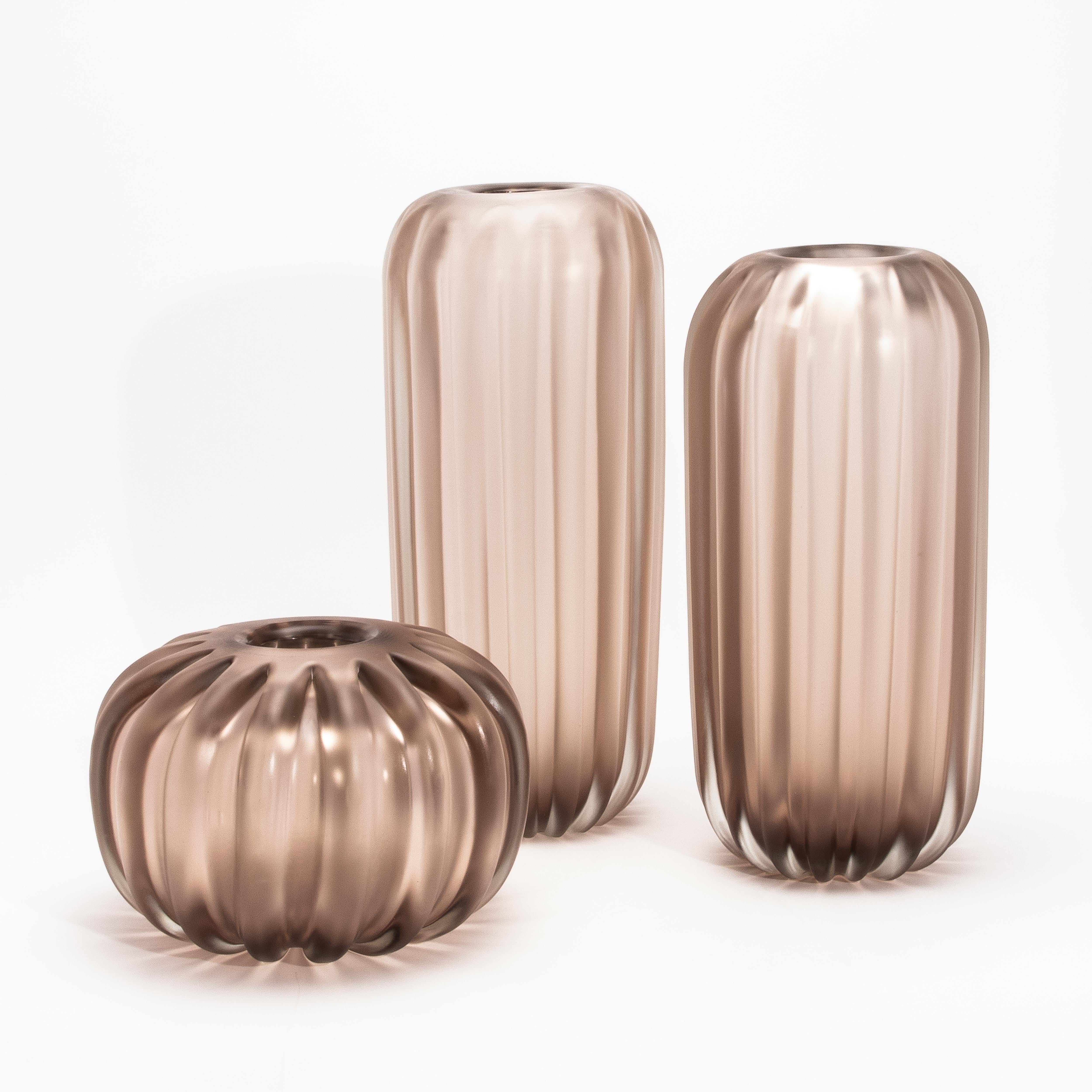 Vaso Cactus di Murano soffiato a mano in ametista grande in vendita 1