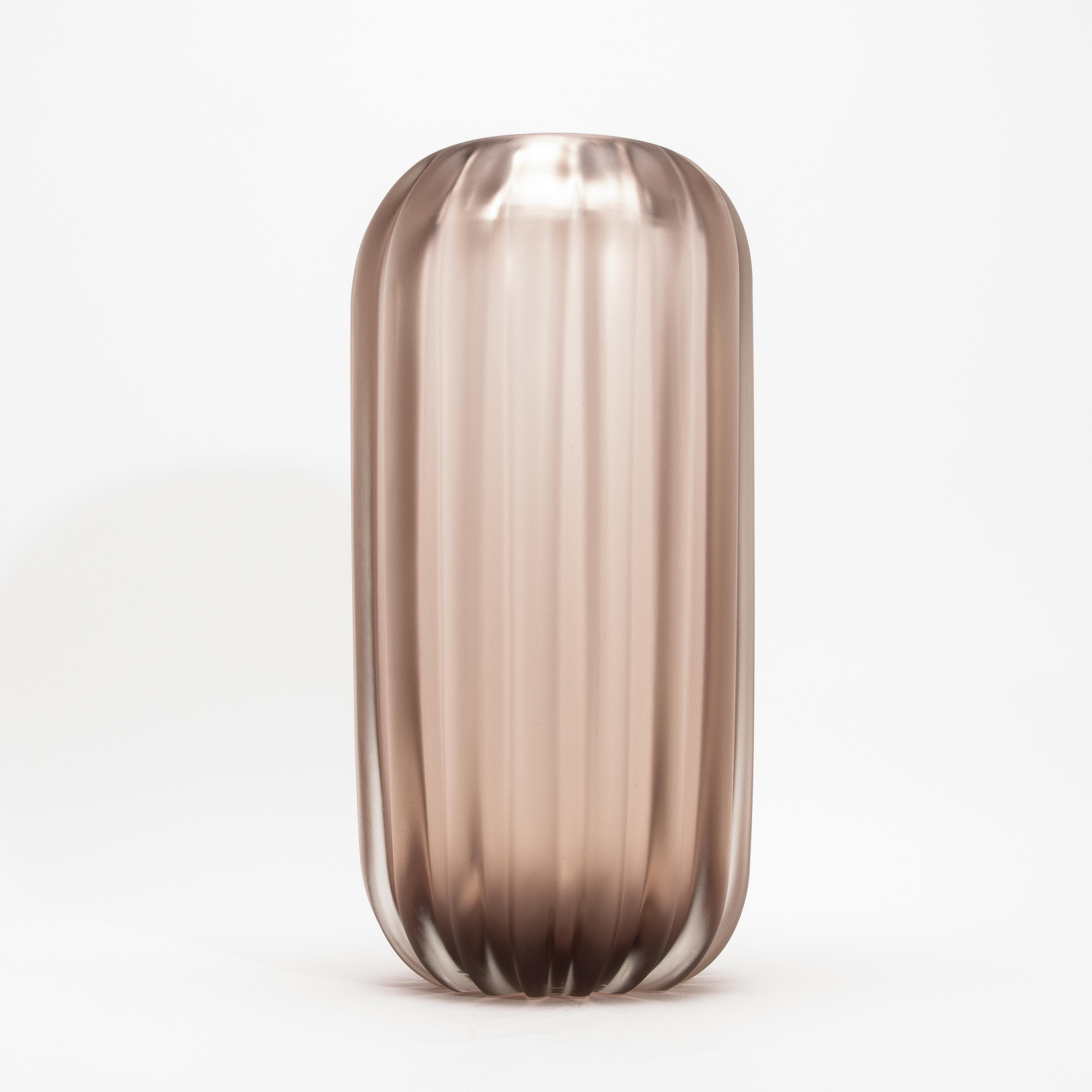 XXIe siècle et contemporain Vase Cactus de Murano soufflé à la main en améthyste moyenne en vente