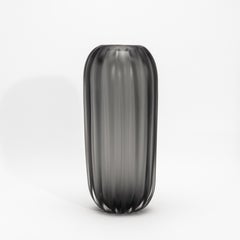 Hand-Blown Murano Cactus Vase in Grey Large