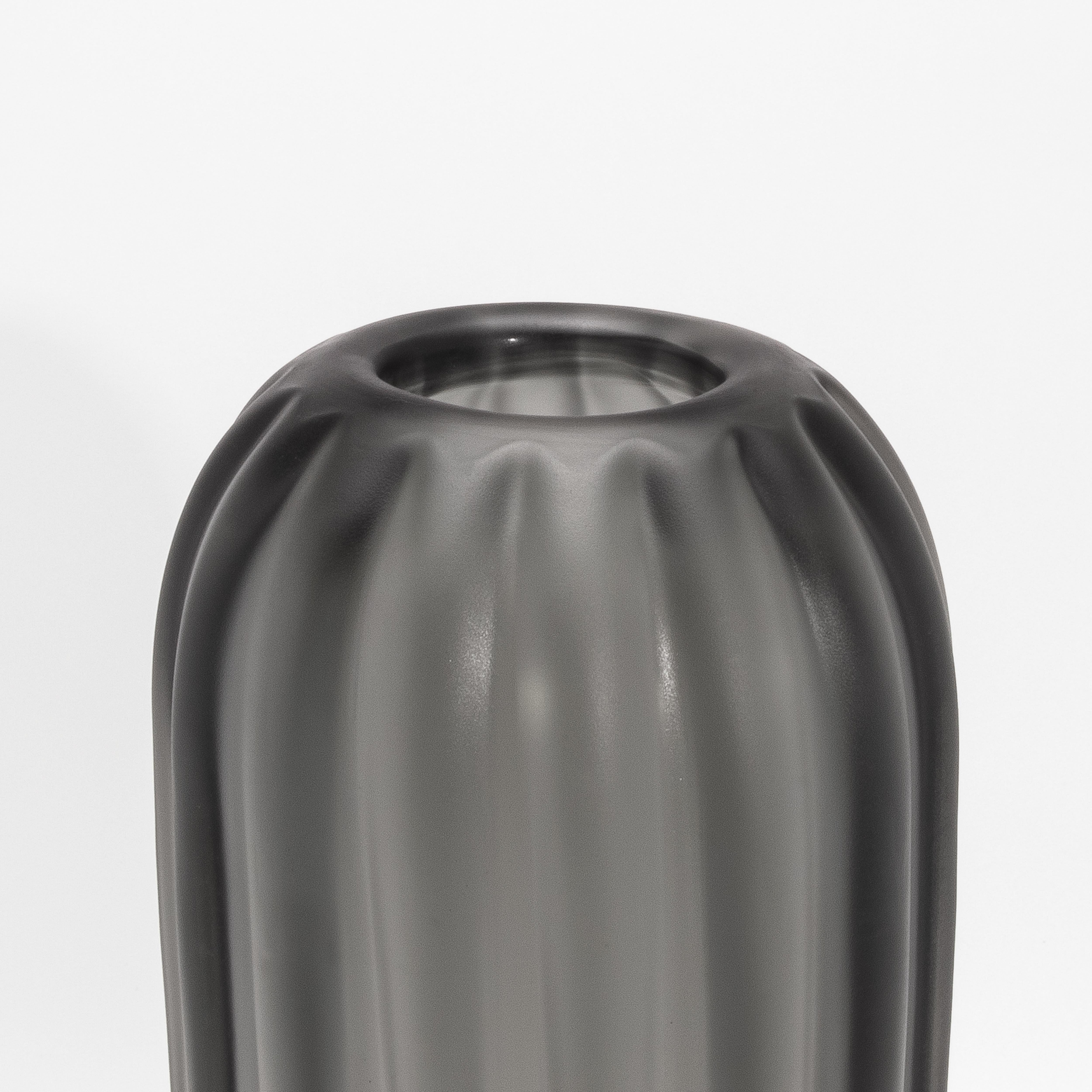 Moderno Vaso Cactus di Murano soffiato a mano in grigio, grande in vendita