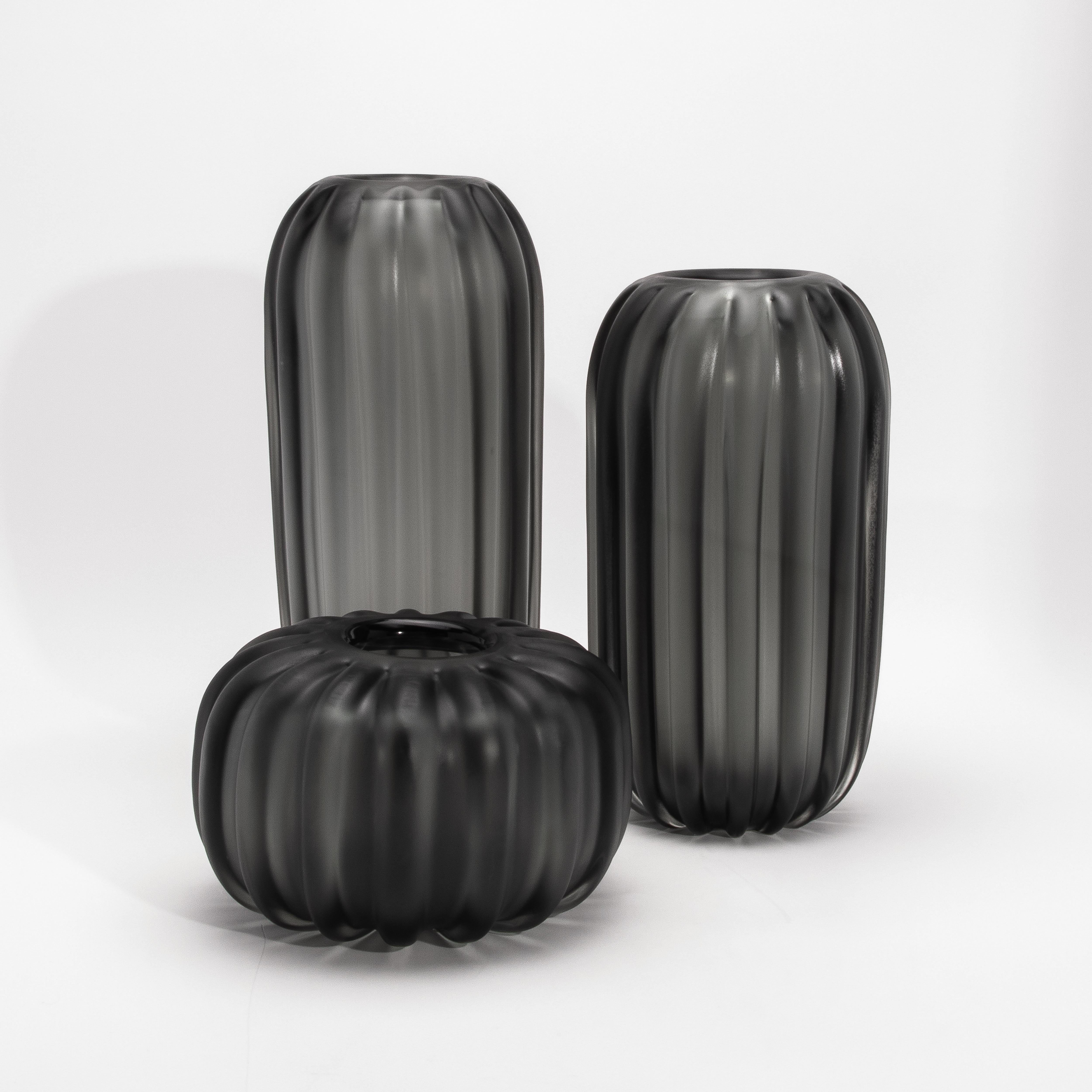 Vaso Cactus di Murano soffiato a mano in grigio piccolo in vendita 1