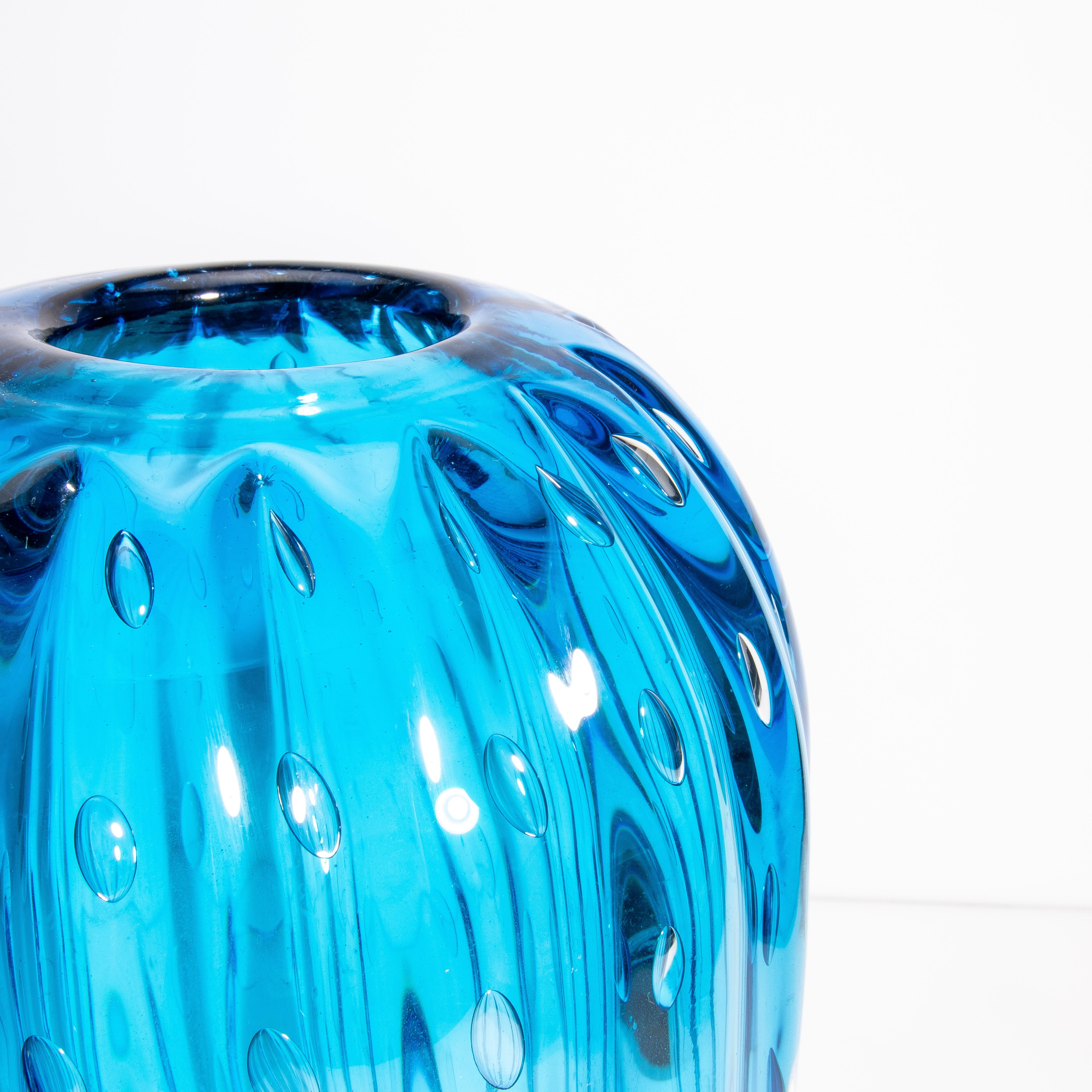 Vaso Cactus di Murano soffiato a mano in blu laguna In condizioni Nuovo in vendita a West Hollywood, CA