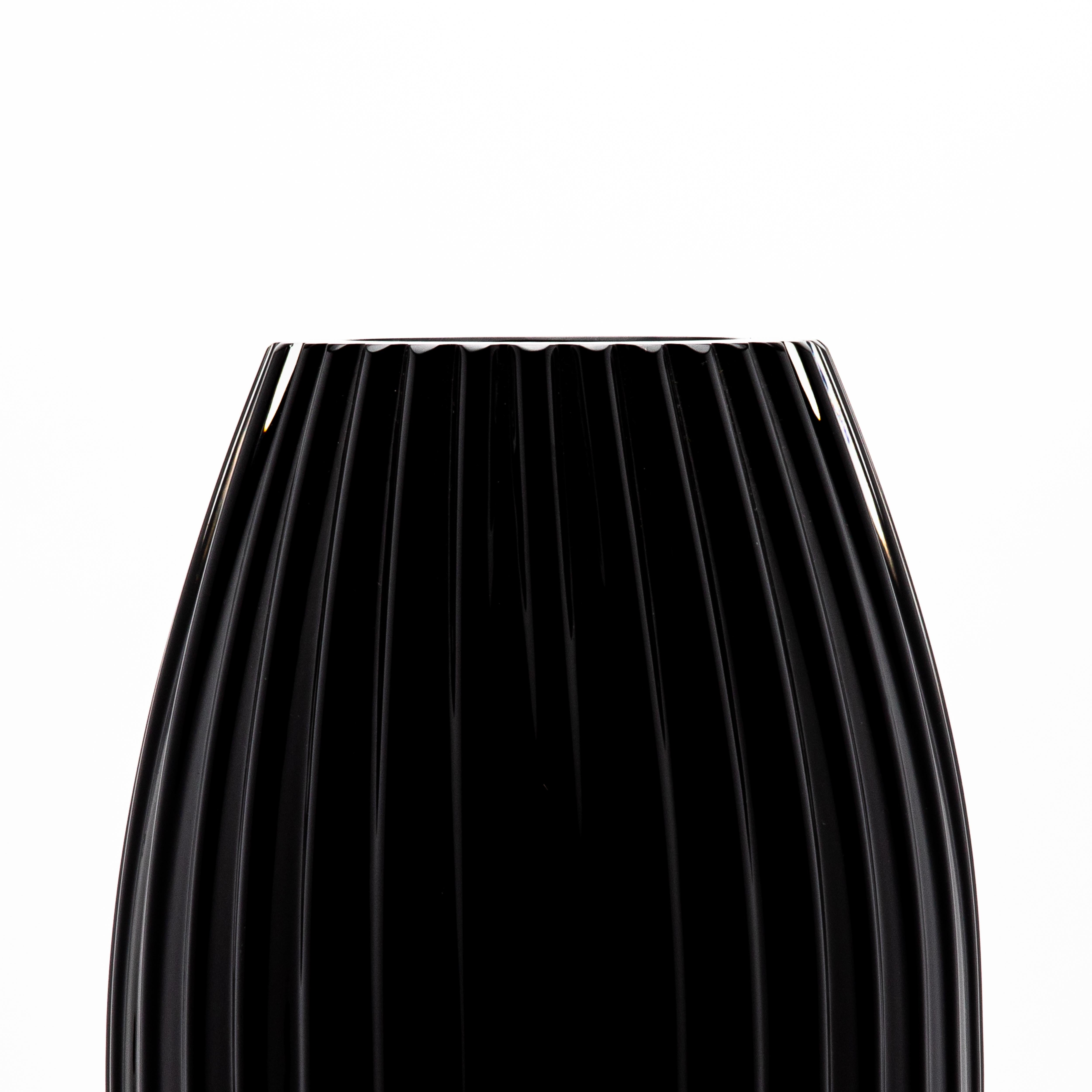Vaso moderno extra alto di Murano soffiato a mano in nero onice In condizioni Nuovo in vendita a West Hollywood, CA