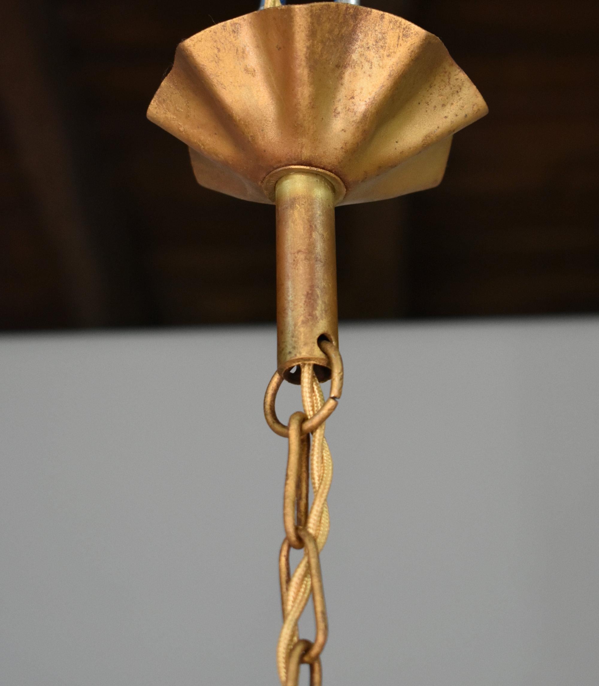 Fatto a mano Lanterna a sospensione a gabbia in vetro di Murano soffiato a mano in vendita