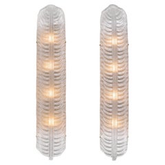 Hand-Blown Murano Glass Leaf Sconces, Mid-Century Modern Style, Italy, New