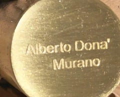 Hand-Blown Murano Glass Mimosa Chandelier Signed by Maestro Alberto Donà.