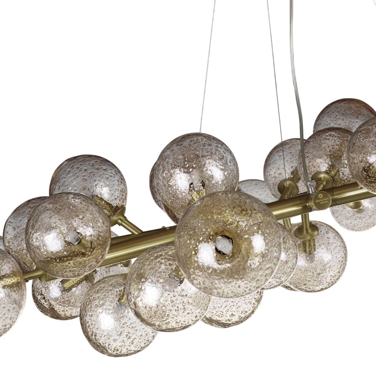 Contemporary Hand-Blown Murano Glass Mimosa Chandelier Signed by Maestro Alberto Donà. For Sale