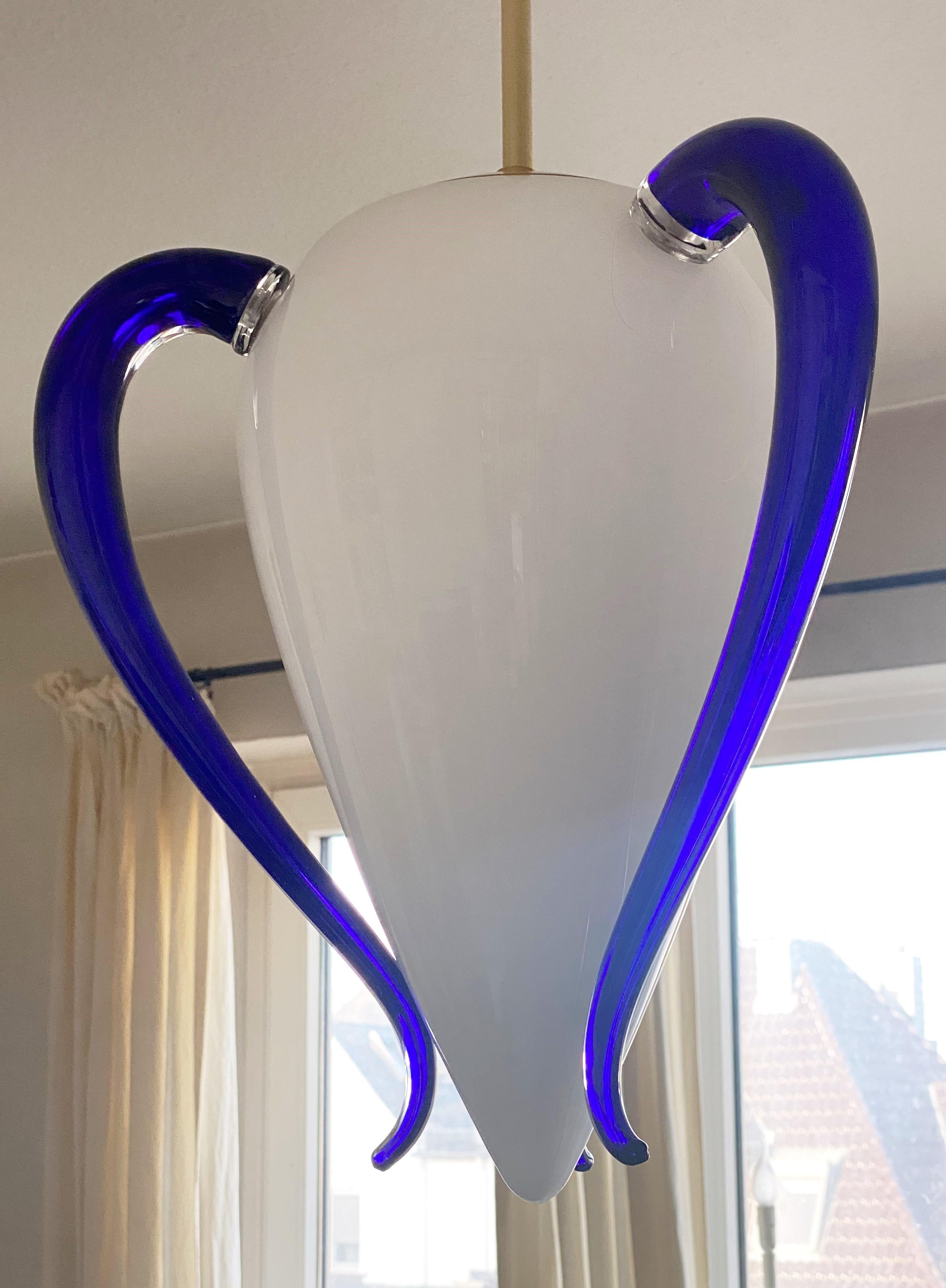 Barovier & Toso Hand Blown Murano Glass Pendant, Model 