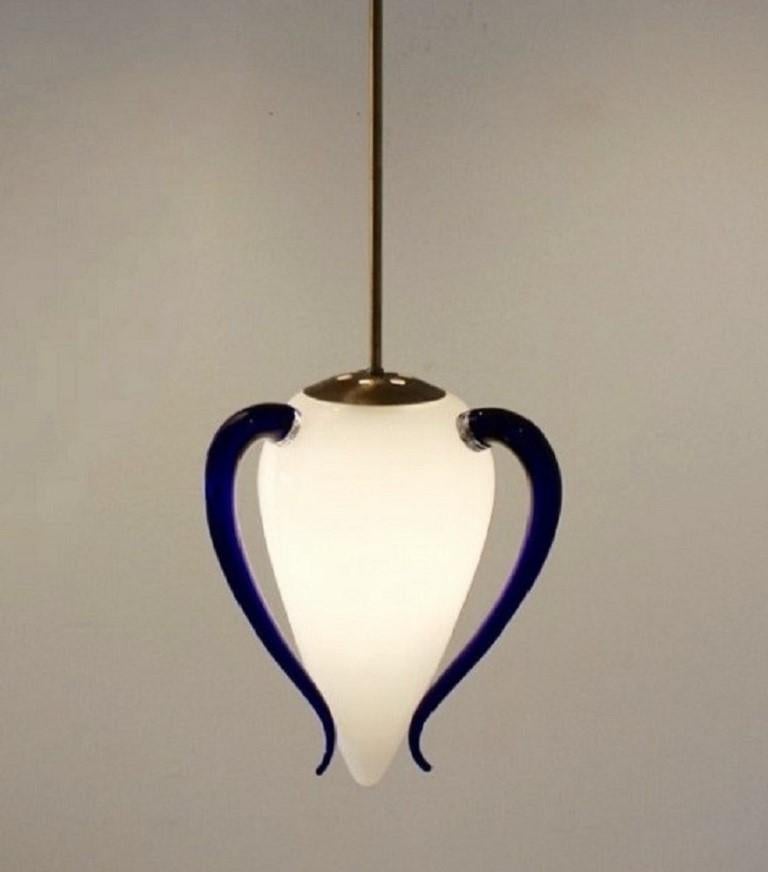 Barovier & Toso Hand Blown Murano Glass Pendant, Model 