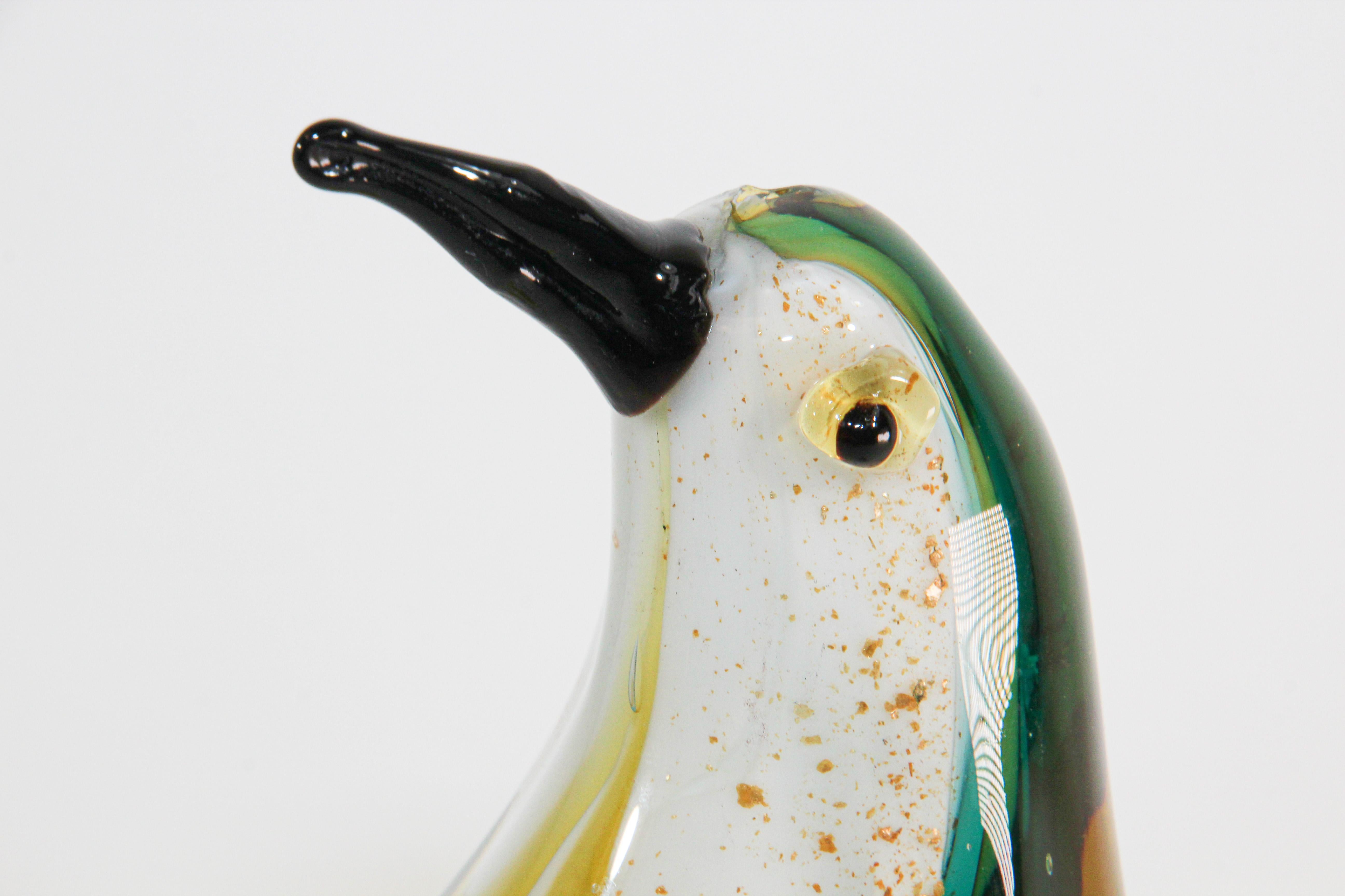 Murano Glass Hand Blown Penguin Sculpture For Sale 1