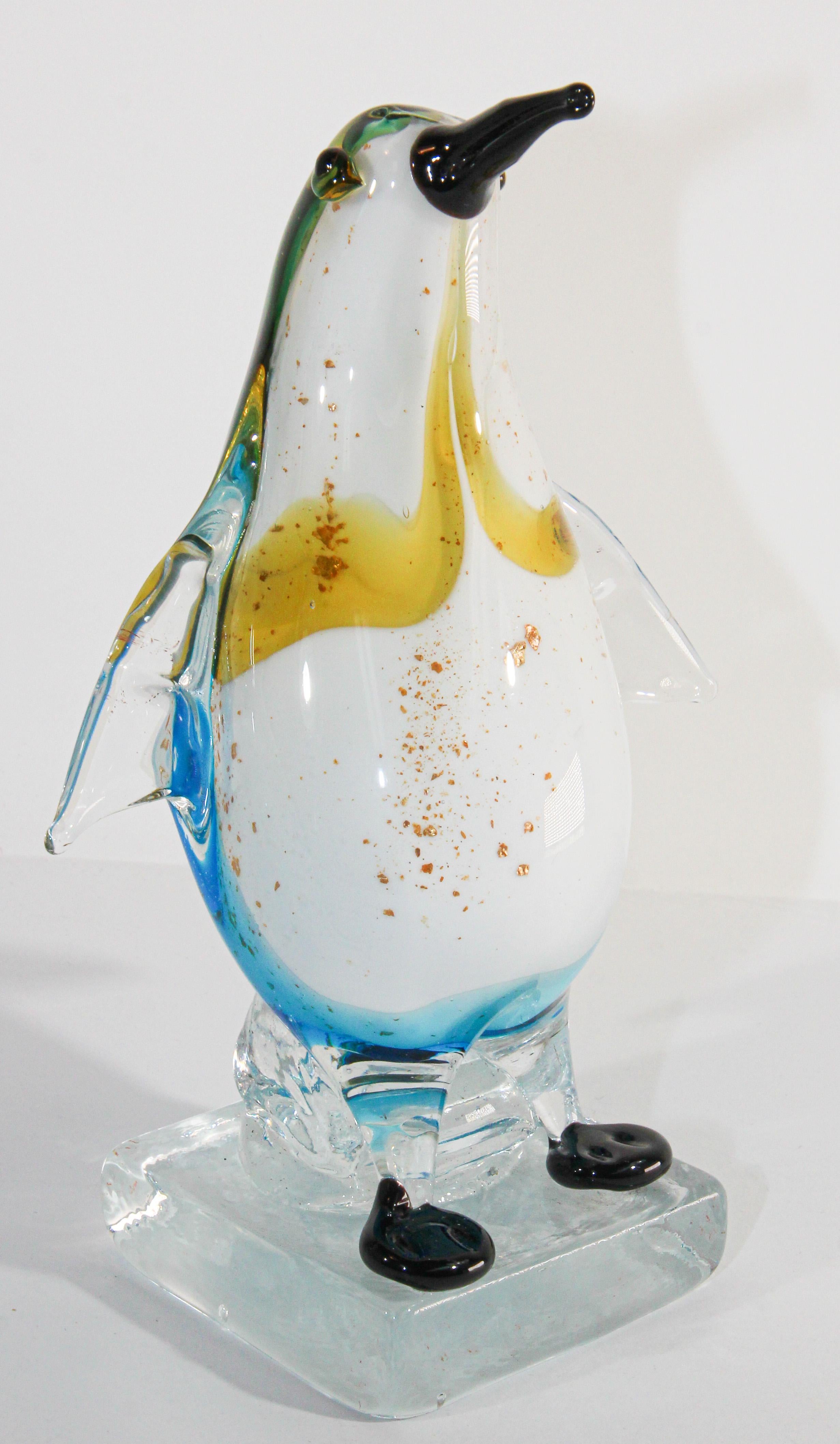 Murano Glass Hand Blown Penguin Sculpture For Sale 8