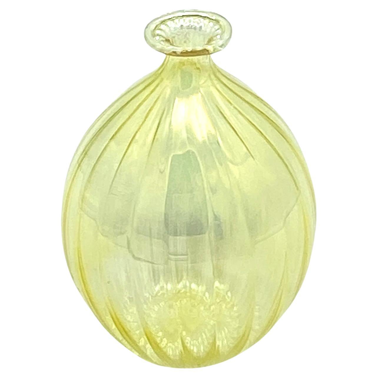 Modern Hand Blown Murano Glass Perfume Bottle With Stopper For Sale