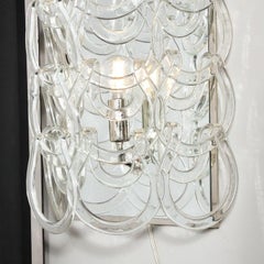 Hand-Blown Murano Glass Sconce by Angelo Mangiarotti for Vistosi