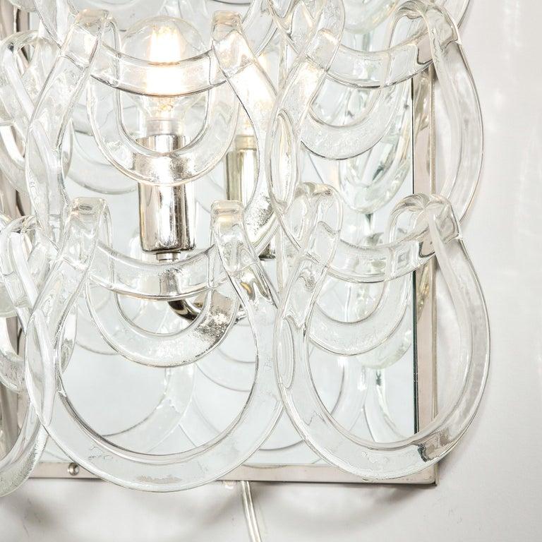 Italian Hand-Blown Murano Glass Sconce by Angelo Mangiarotti for Vistosi For Sale