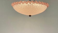 Hand Blown Murano Glass Semi Flush Fixture
