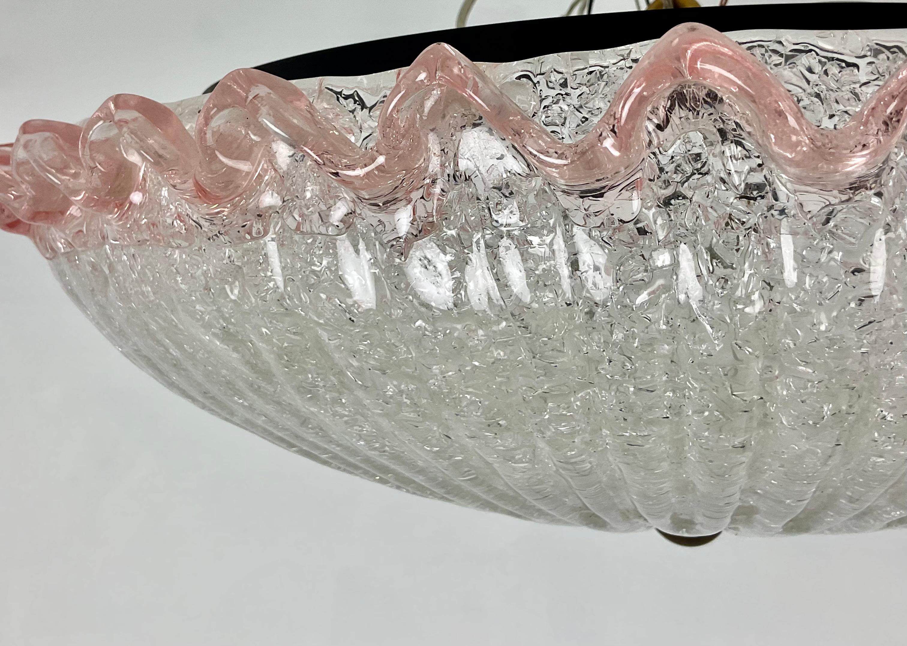 Fait main Semi-lampe en verre soufflé de Murano en vente
