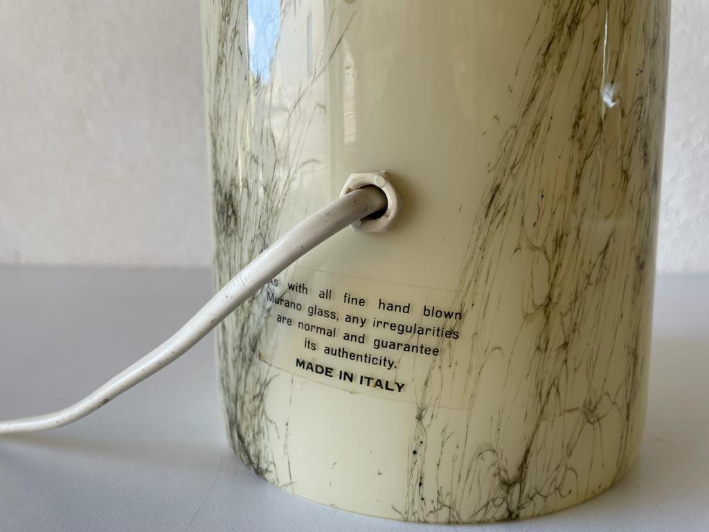 Lampada da tavolo in vetro di Murano soffiato a mano, anni '60, Italia in vendita 11