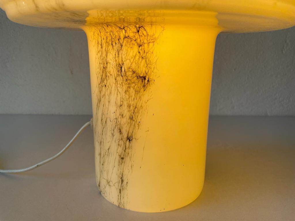 Verre brun Lampe de bureau en verre de Murano soufflé à la main, années 1960, Italie en vente