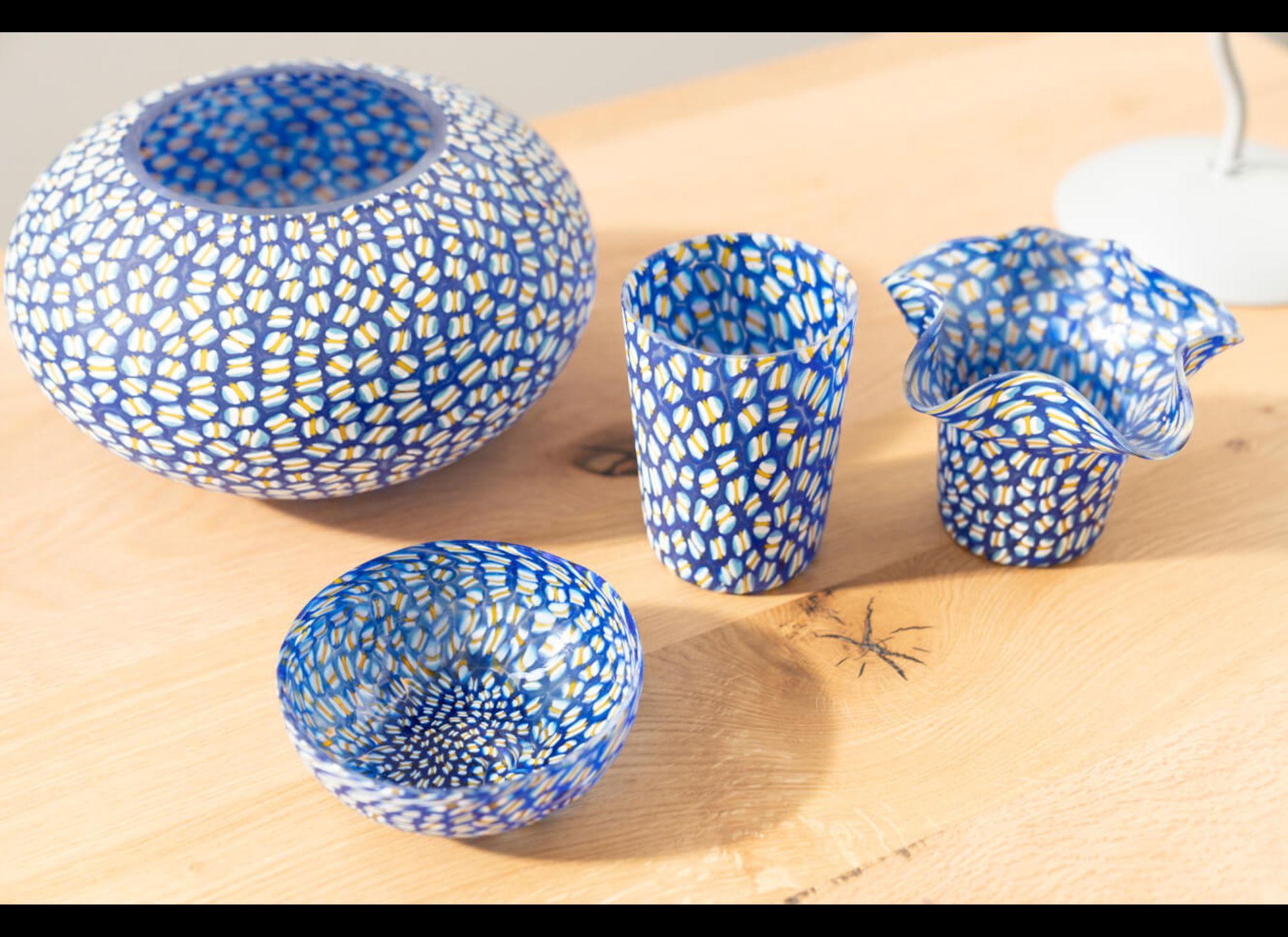 Set de lampes de table en verre de Murano soufflé à la main - années 1990 en vente 5