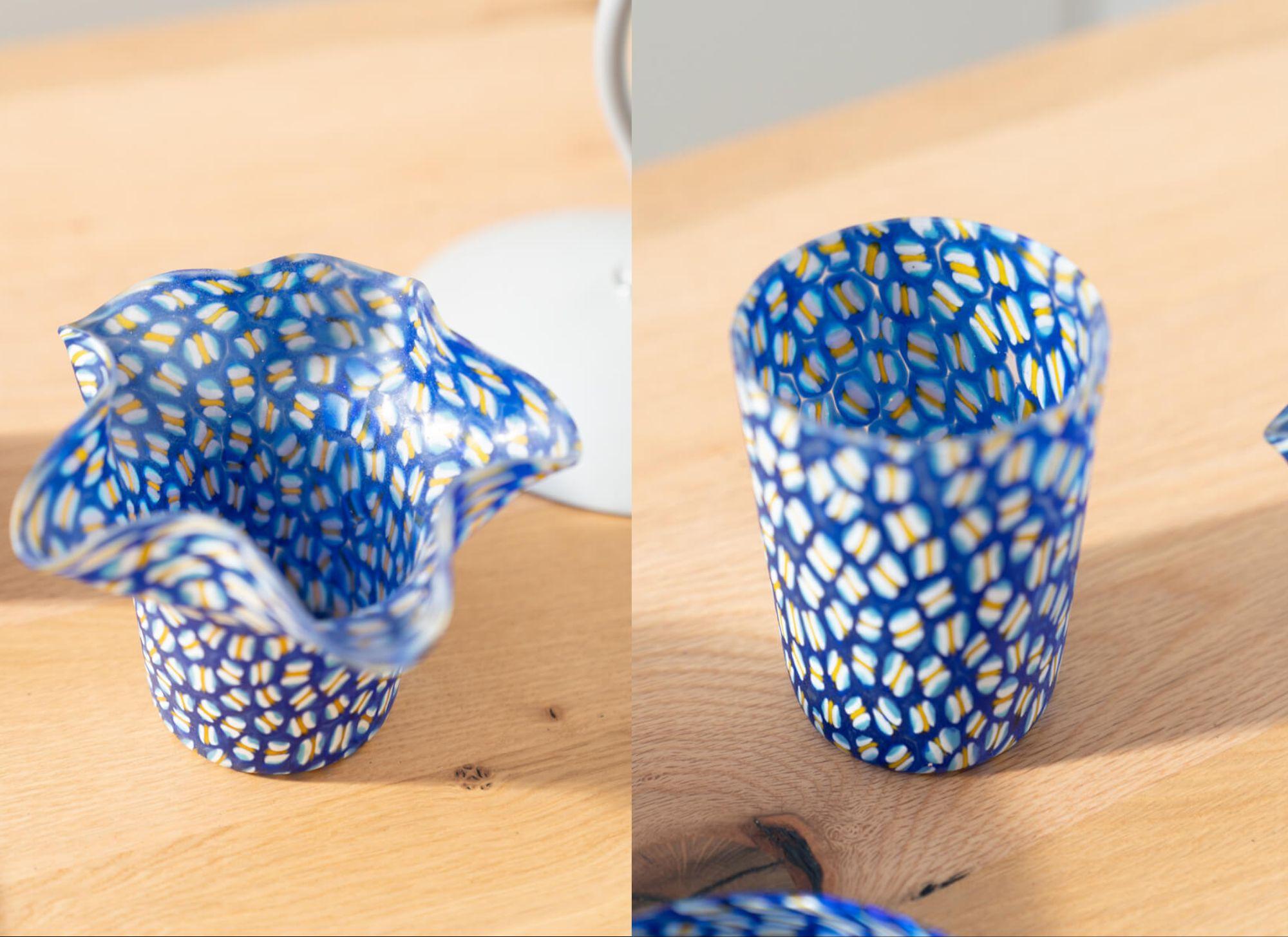 Late 20th Century Set de lampes de table en verre de Murano soufflé à la main - années 1990 en vente