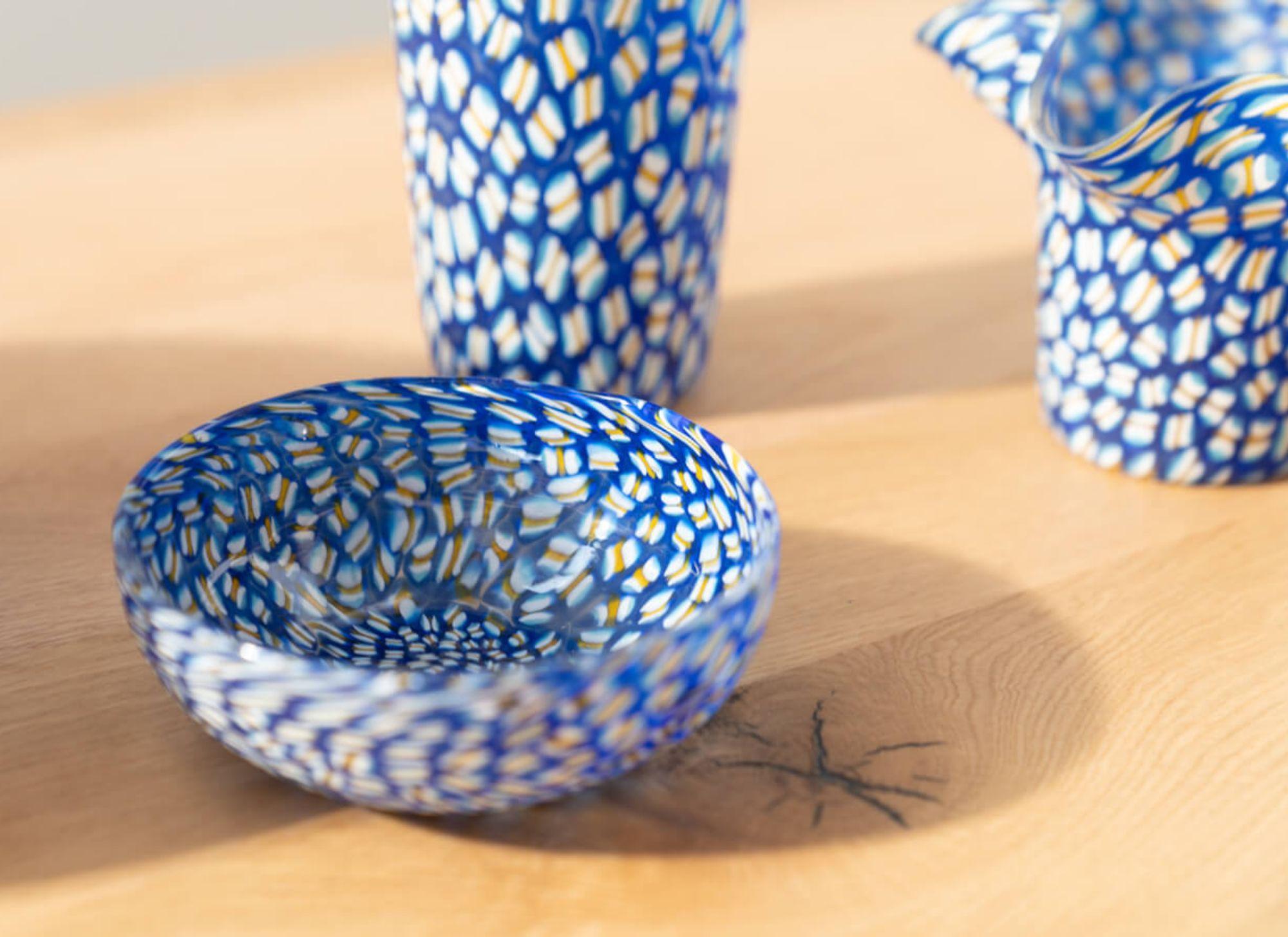 Set de lampes de table en verre de Murano soufflé à la main - années 1990 en vente 1