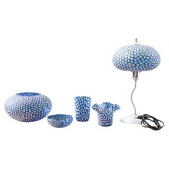 Hand-Blown Murano Glass Table Lamp Set - 1990s