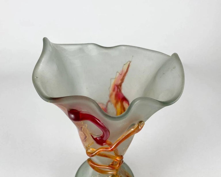 Hand Blown Murano Glass Vase, 1960s For Sale at 1stDibs